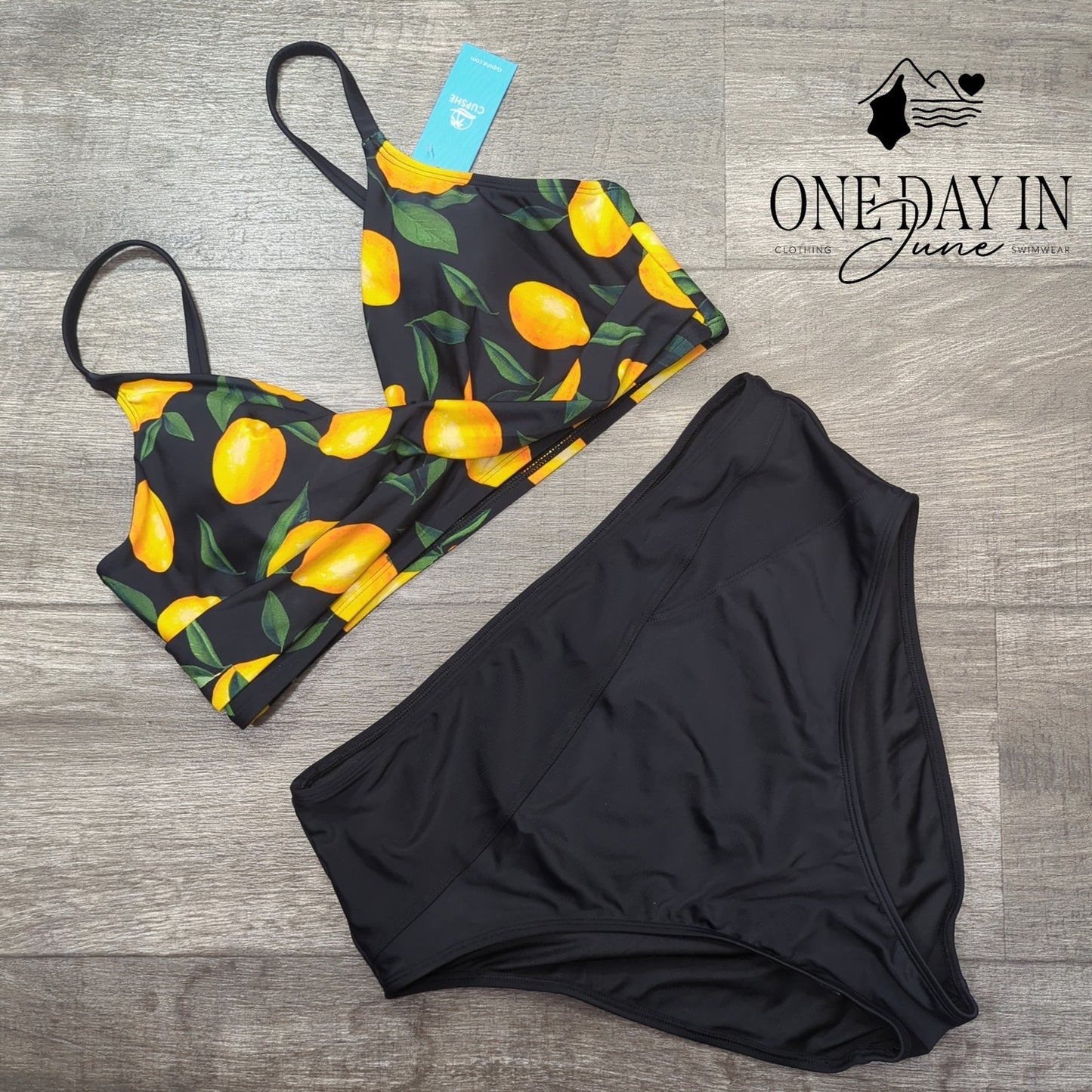 Cupshe Cross Front High Waist Bikini Swimsuit Size L