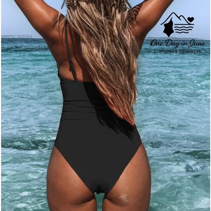 Cupshe V Neck Tummy Control One Piece Swimsuit Size S