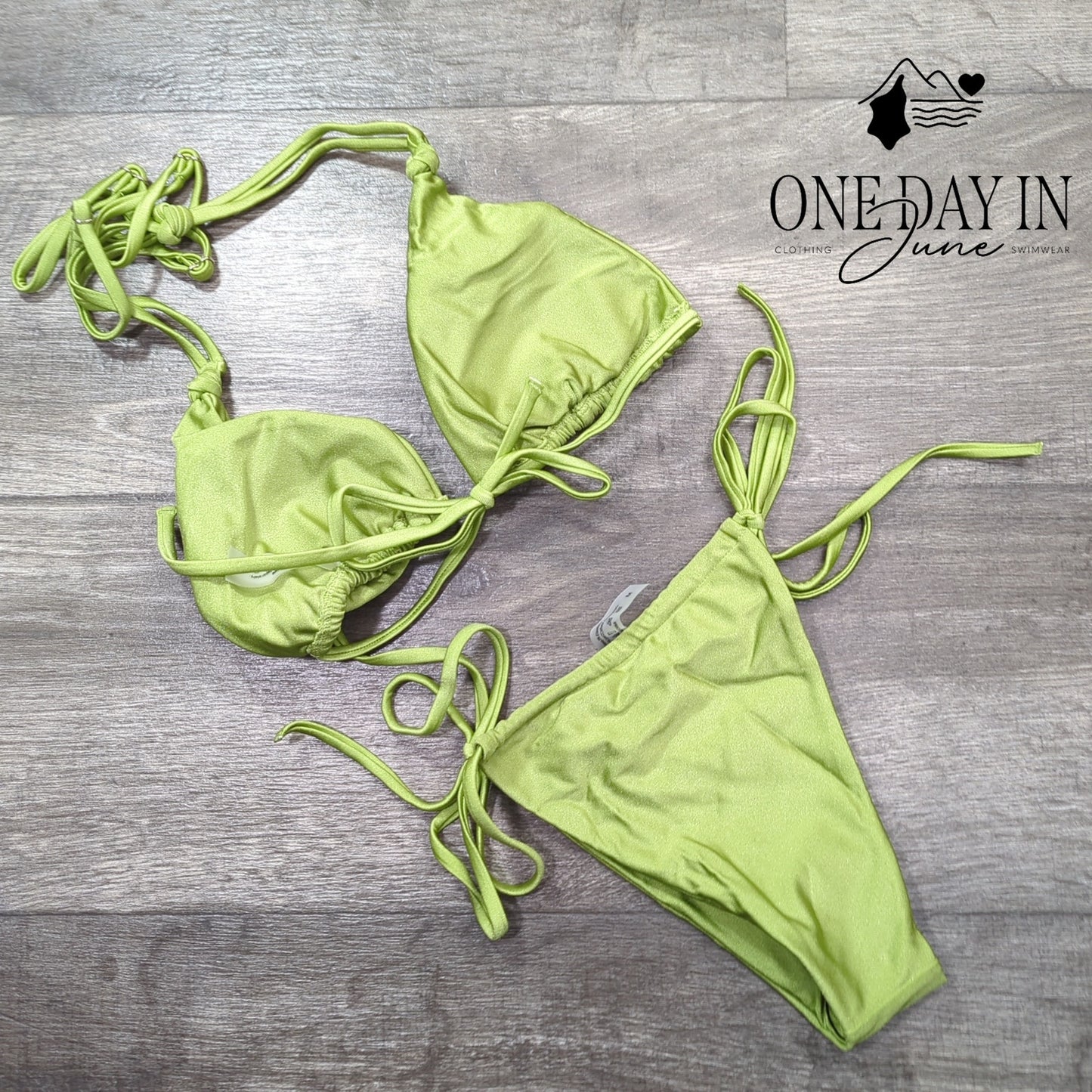 Charmo Adjustable Triangle Tie Side Bikini Swimsuit Size M