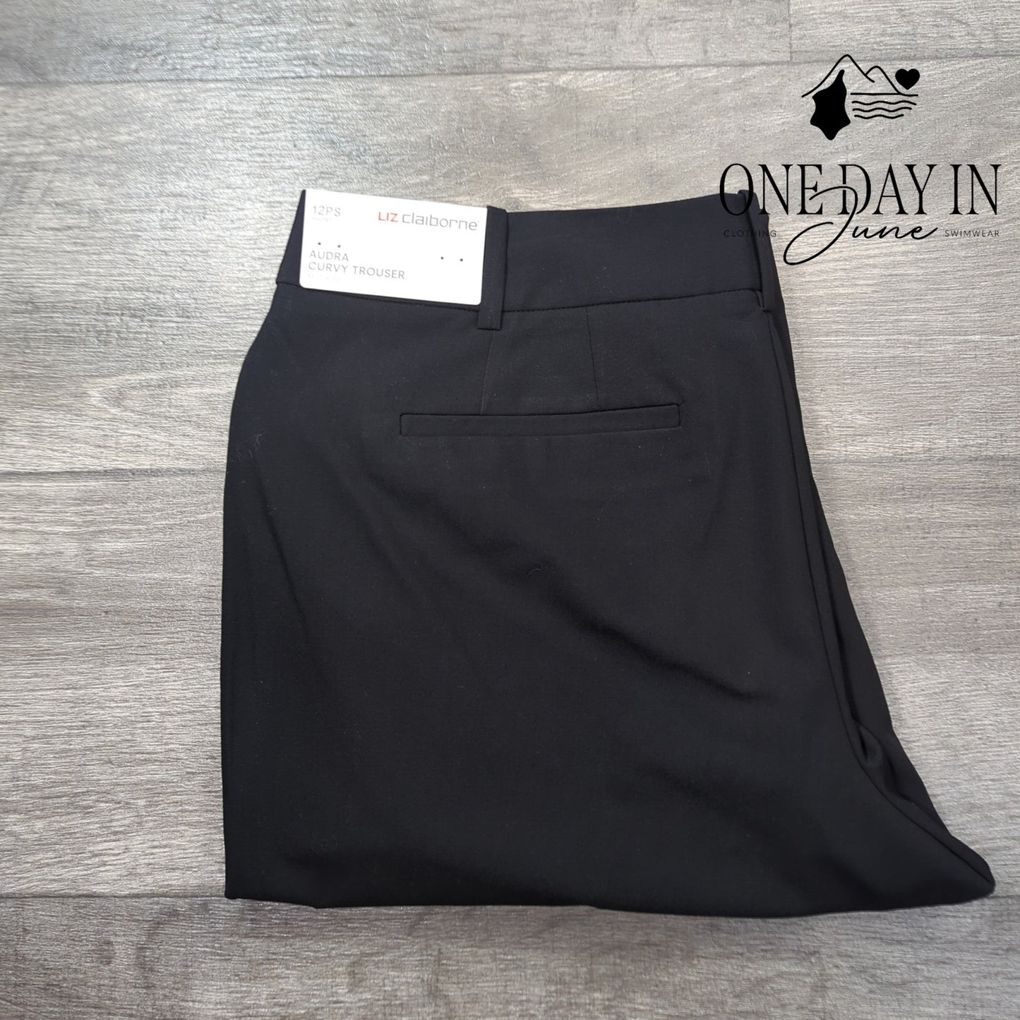 Liz Claiborne Petite Audra Curvy Trouser Pants Size 12PS