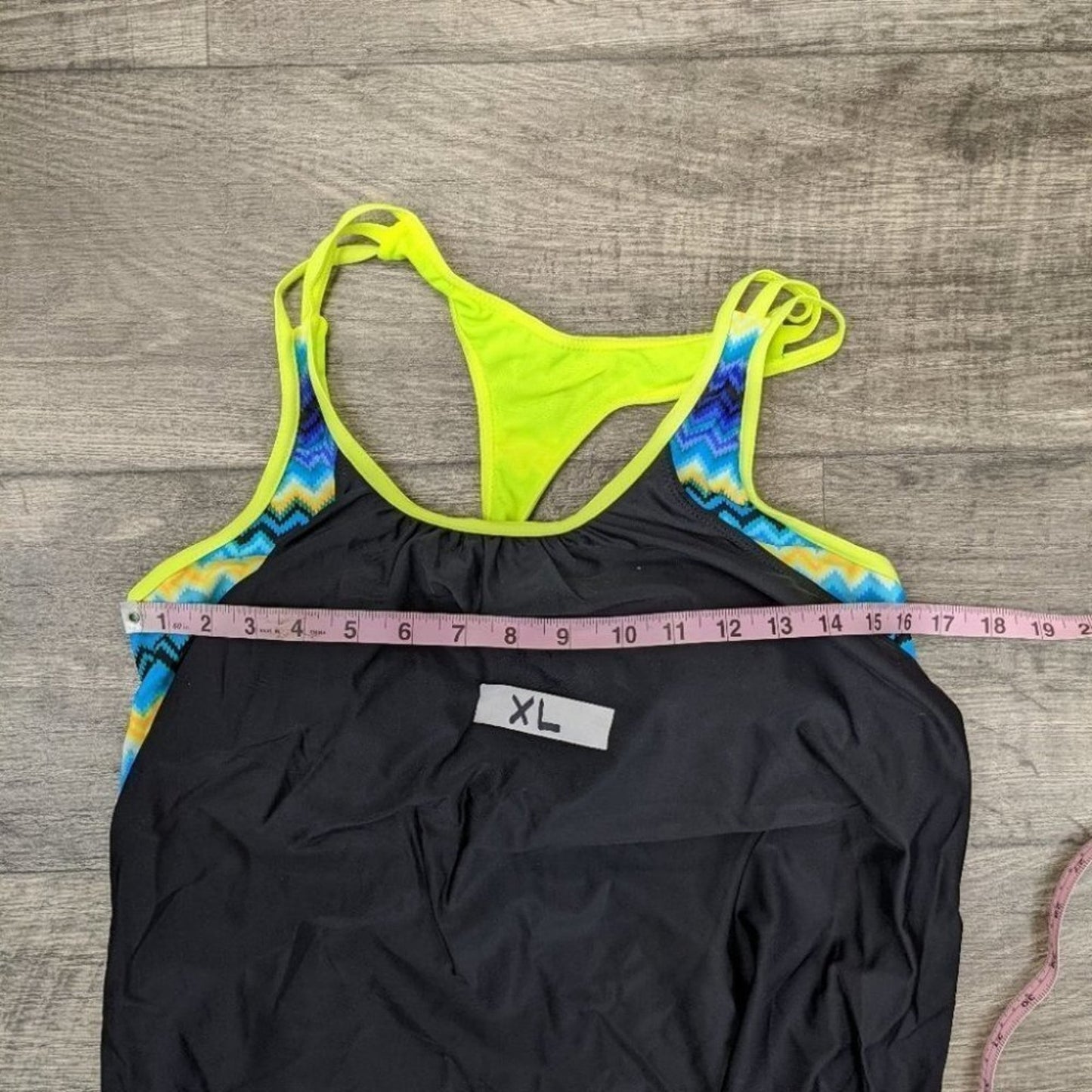 Dokotoo Blouson Striped Strappy T-Back Push up Tankini Size S