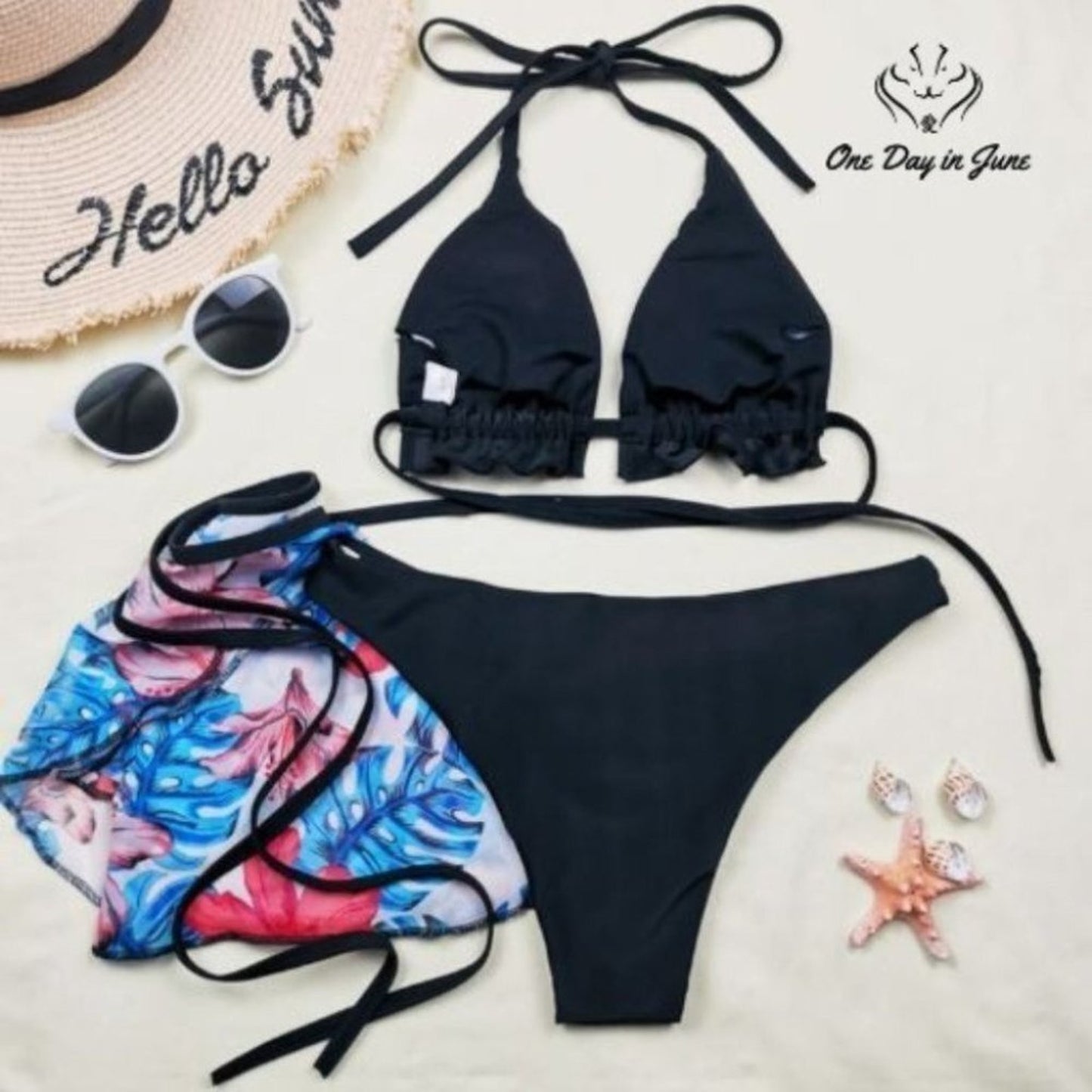 ODIJ Padded Bikini with Coverup Size M
