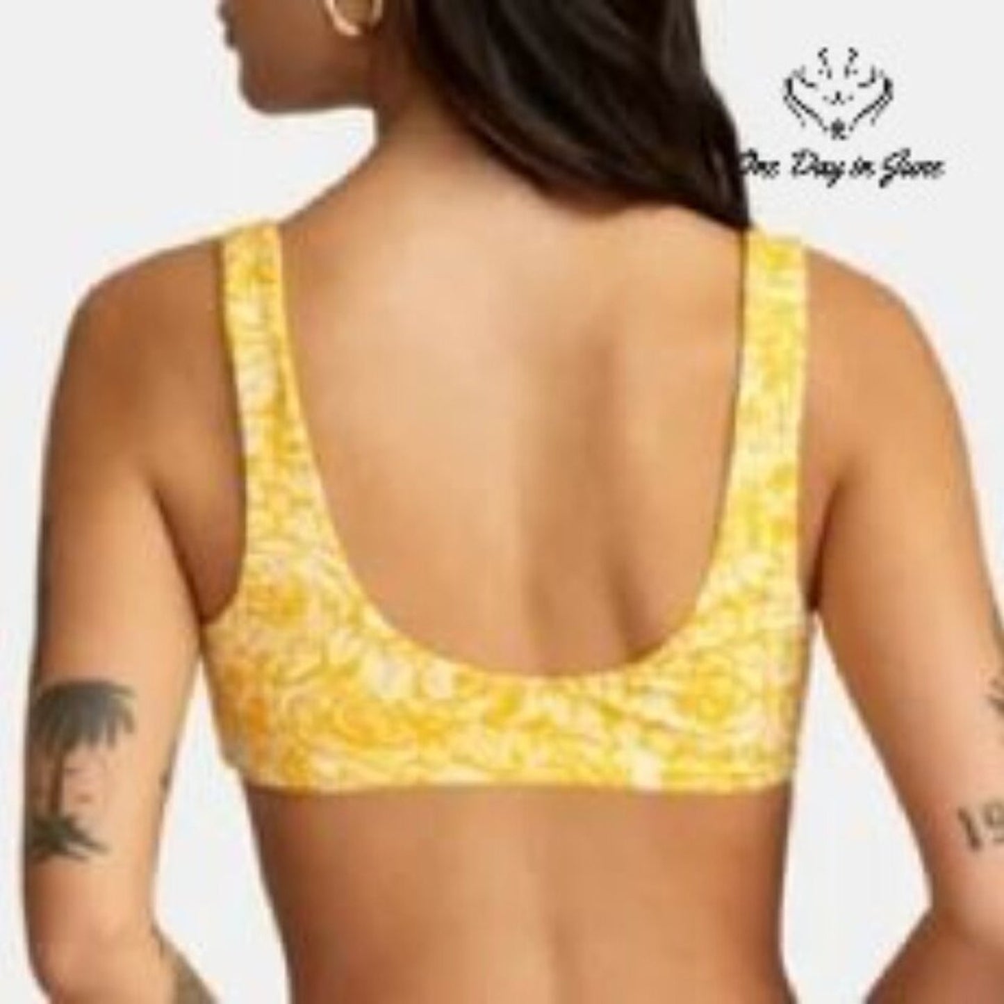 RVCA Forever Bralette Reversible Bikini Top Size L
