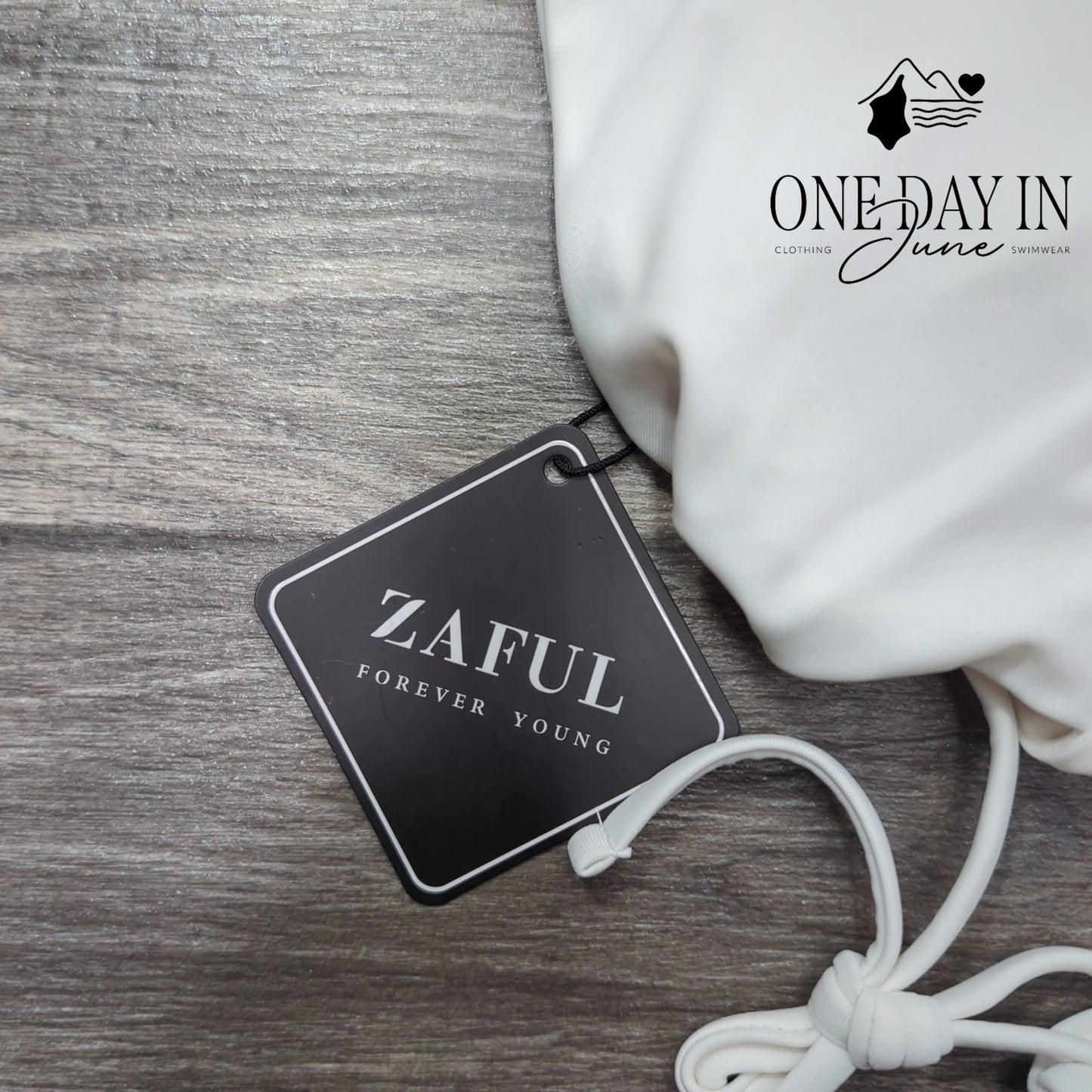 Zaful Drawstring Tie Back Bikini Swimsuit Size M
