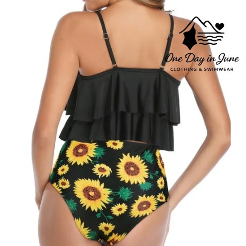 Charmleaks Flounce High Waist Tummy Conrtol Bikini Swimsuit Size XL
