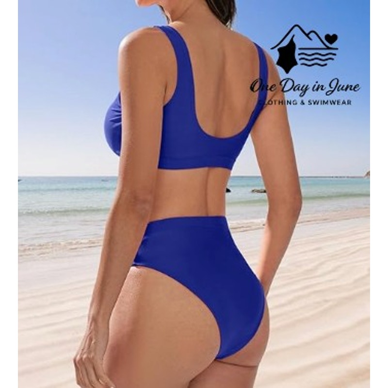 Aqua Eve Crop Top Bikini Swimsuit Size S