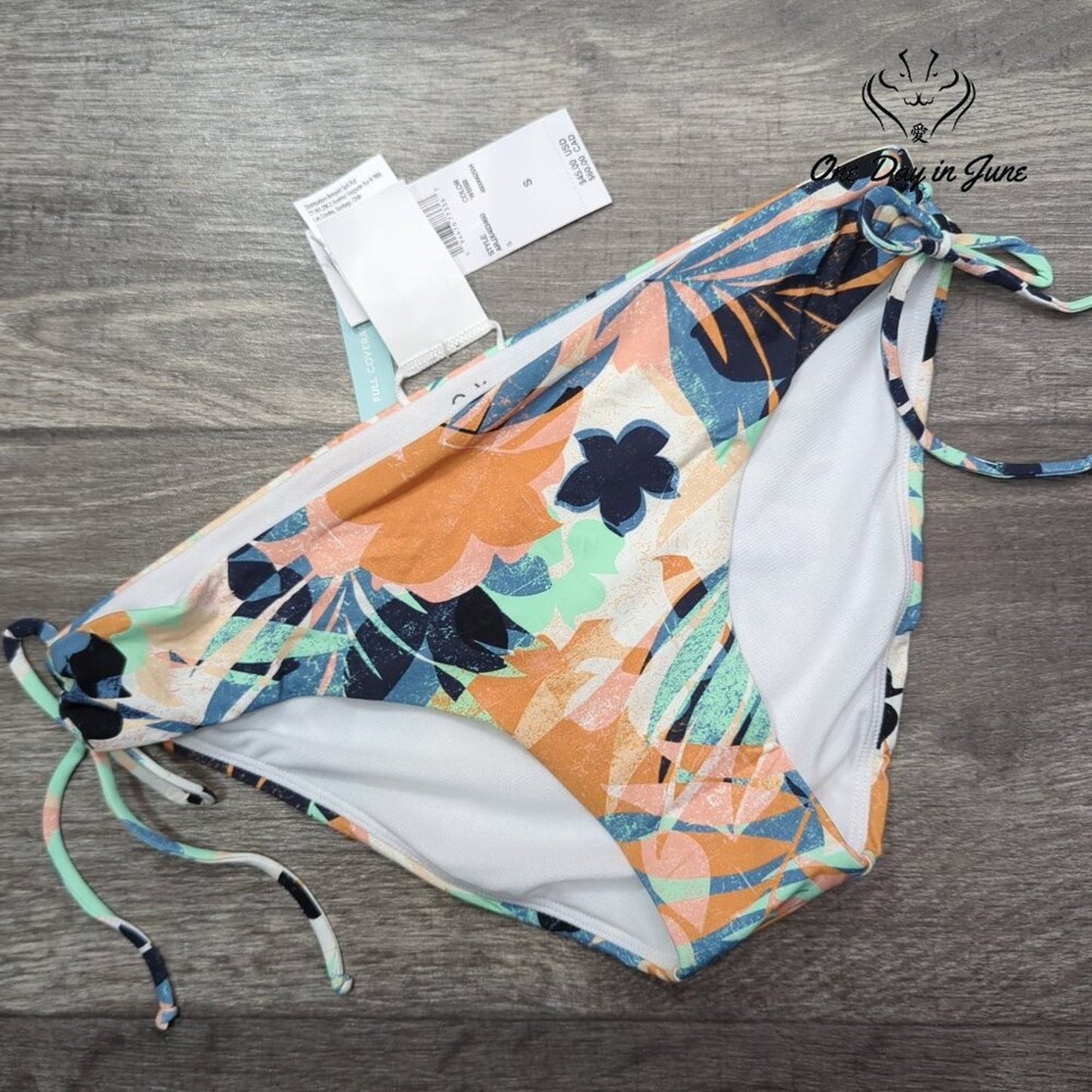 Roxy PT Beach Classics Tie Side Full Bikini Bottom Size S