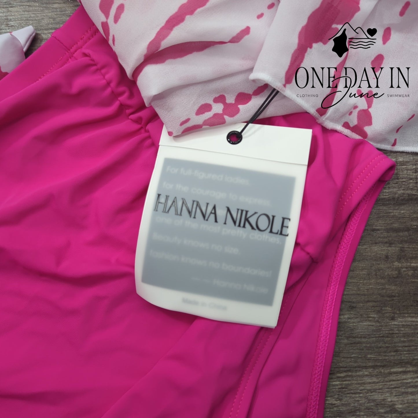 Hanna Nikole Plus Size Molded Cup High Waist 3 Piece Bikini Swimsuit Size 18W