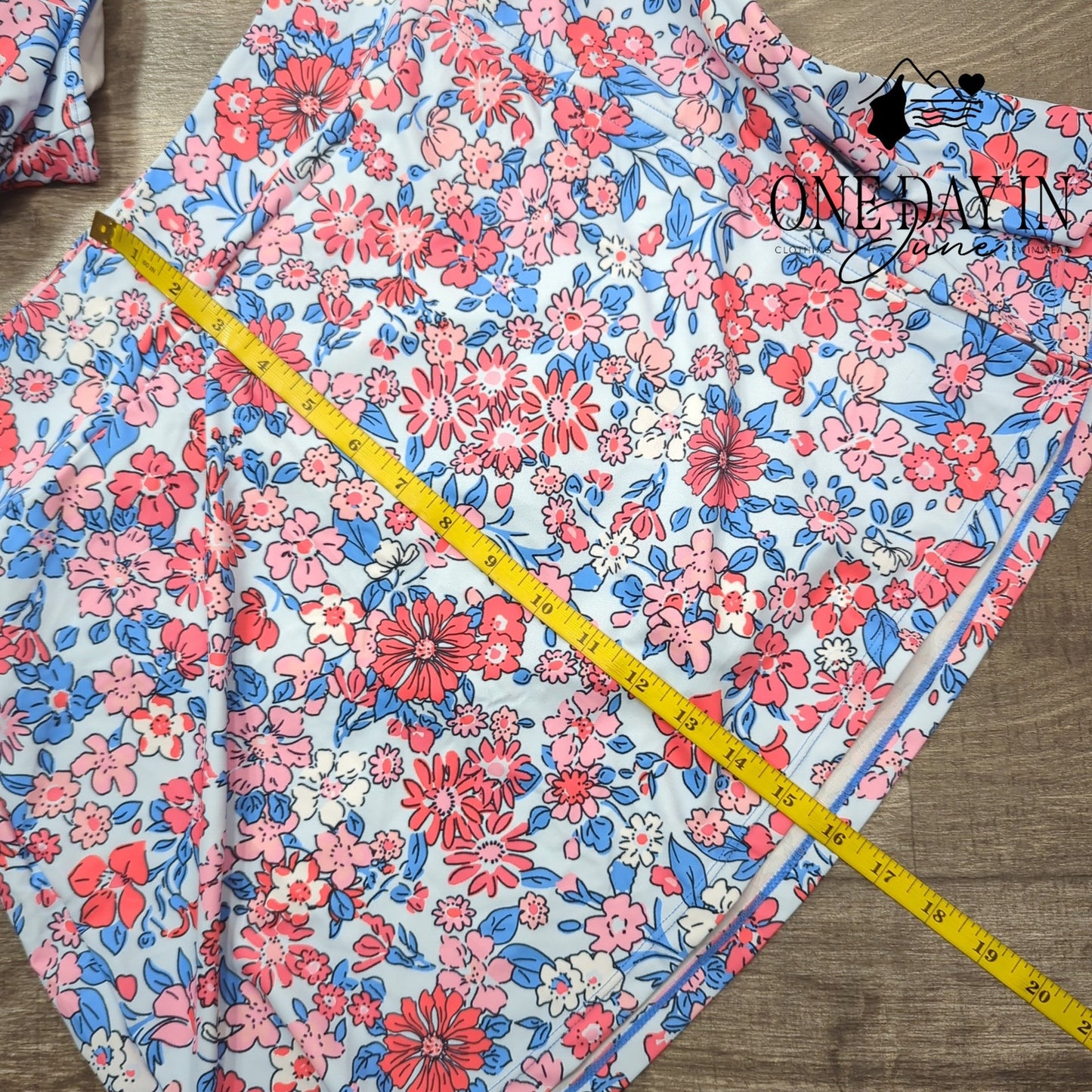 Adisputent Plus Size Floral Skirted Tankini Swimsuiit Size 2XL