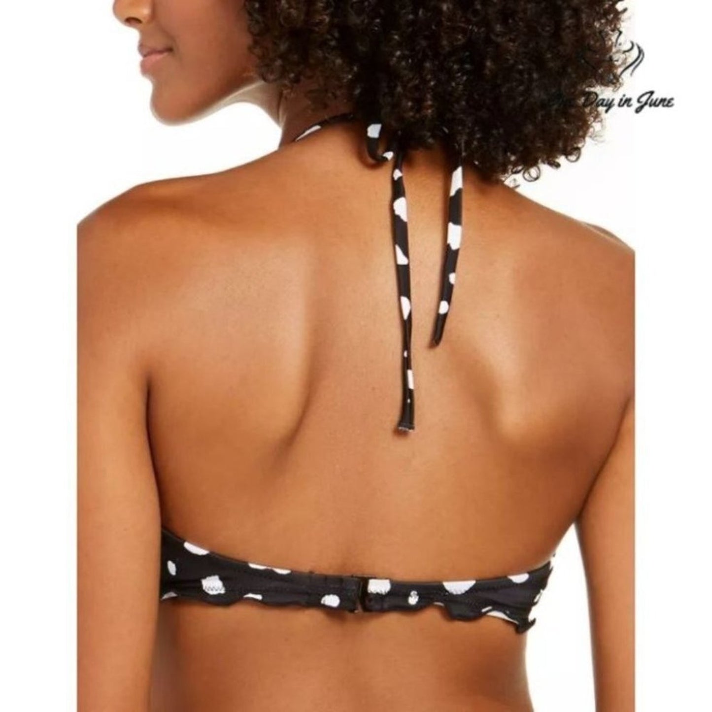 SunDazed Eva Ruffle Edge Bikini Top Size 36DD