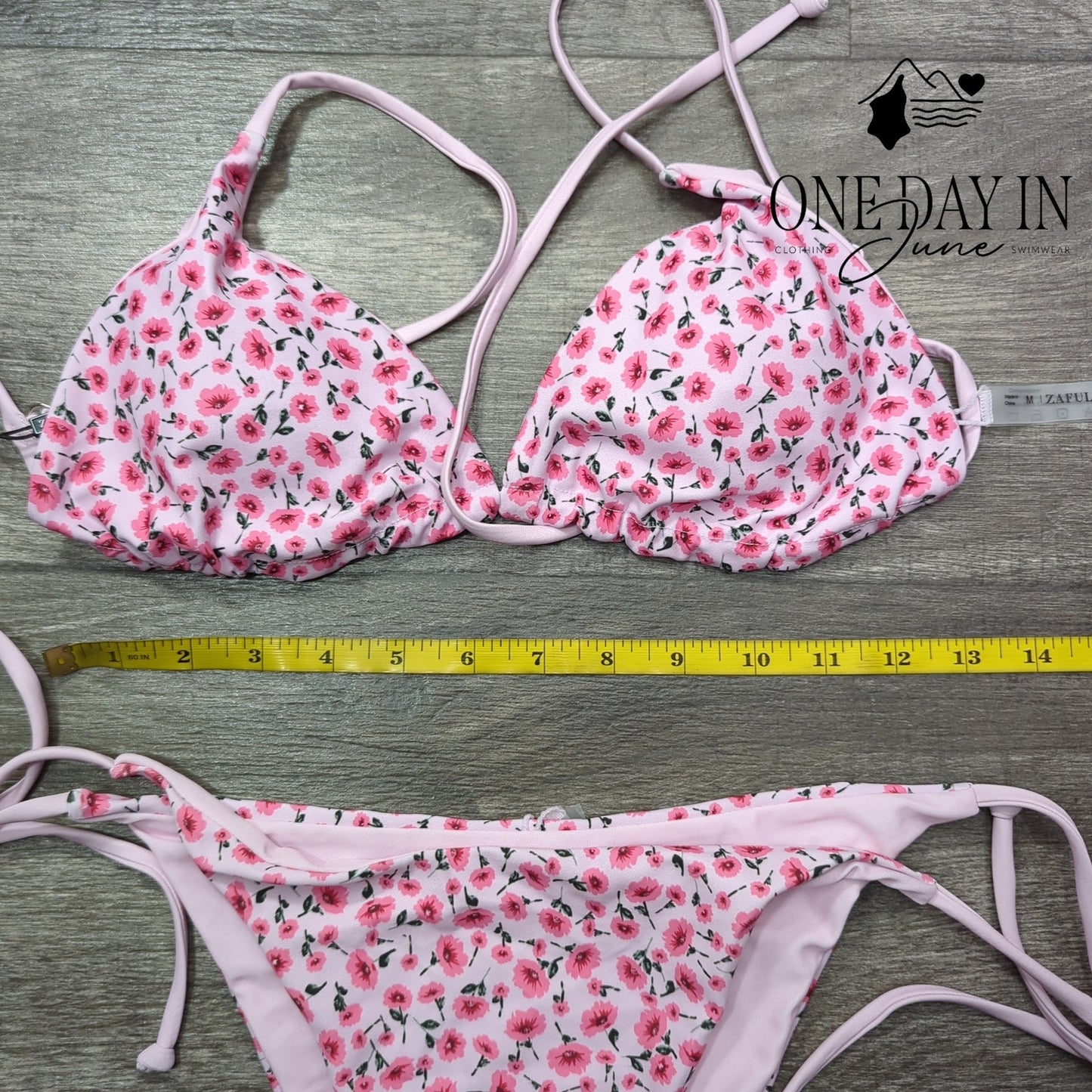 Zaful Triangle Tie Side Bikini Swimsuit Size M