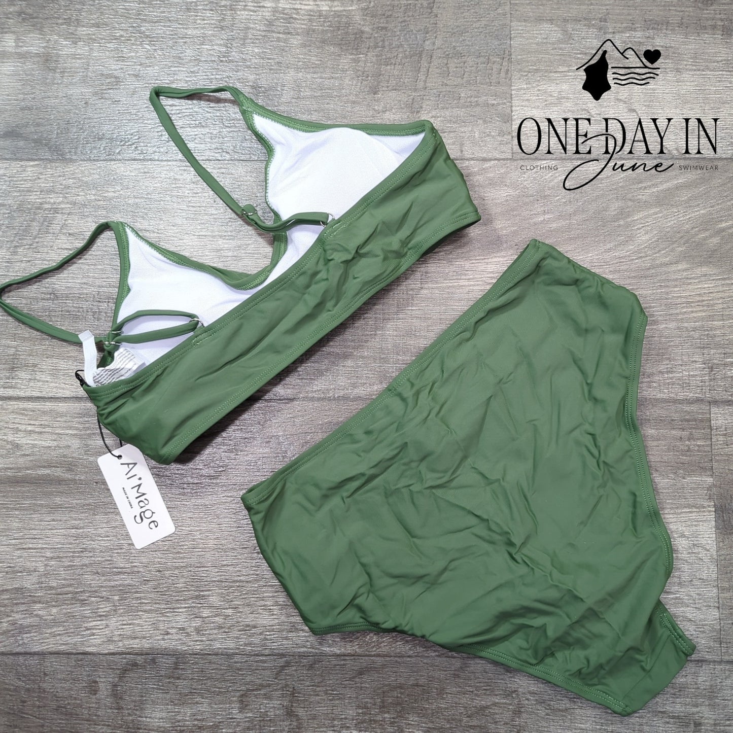 Aimage Twist Front Bikini Swimsuit Size M