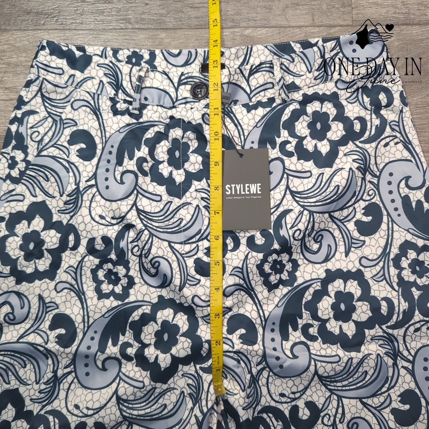Stylewe Satin Paisley Crop Pants Size 10