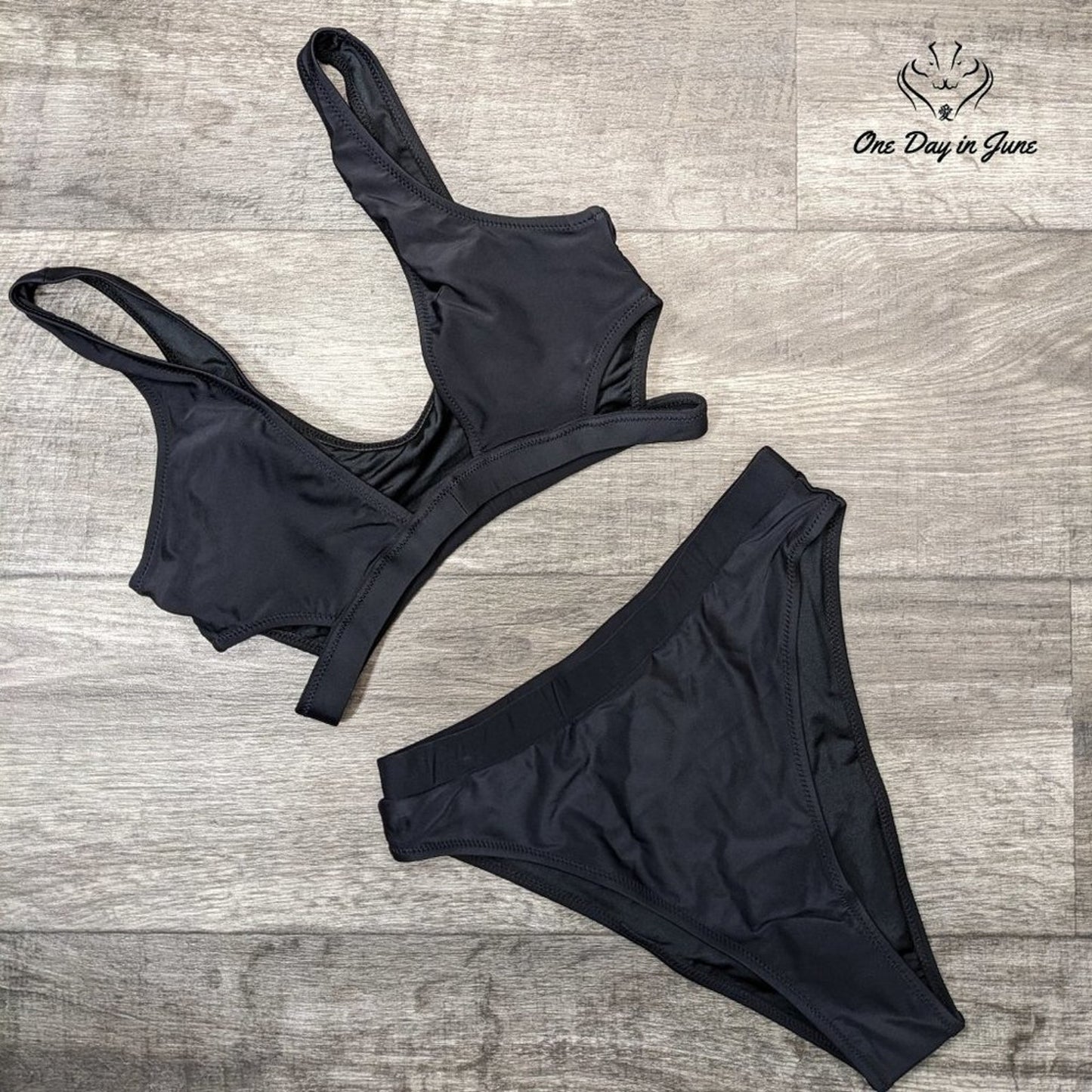 Blooming Jelly Crop Top High Rise Bikini Swimsuit Size S