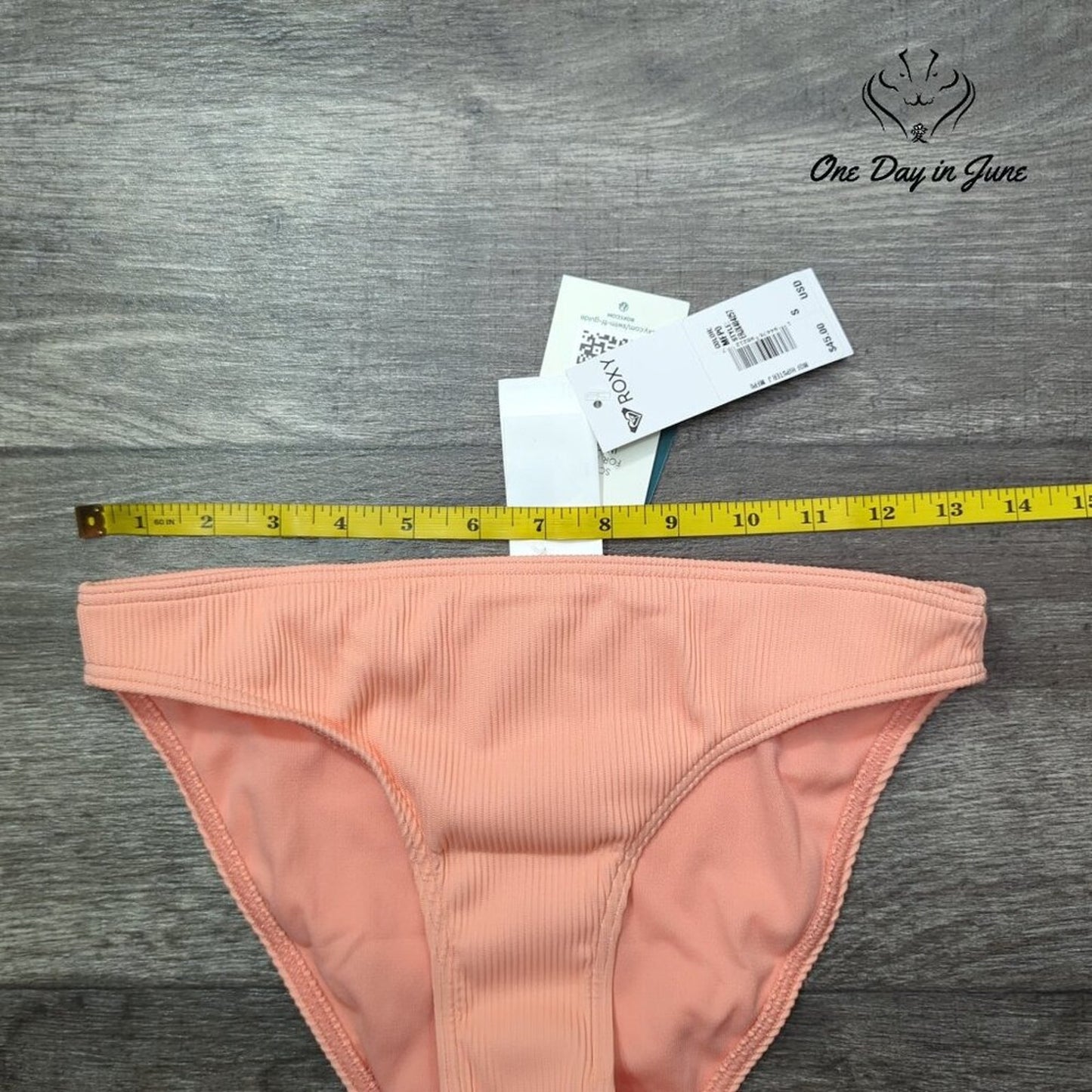 Roxy MOF Hipster Ribbed Bikini Bottom Size S
