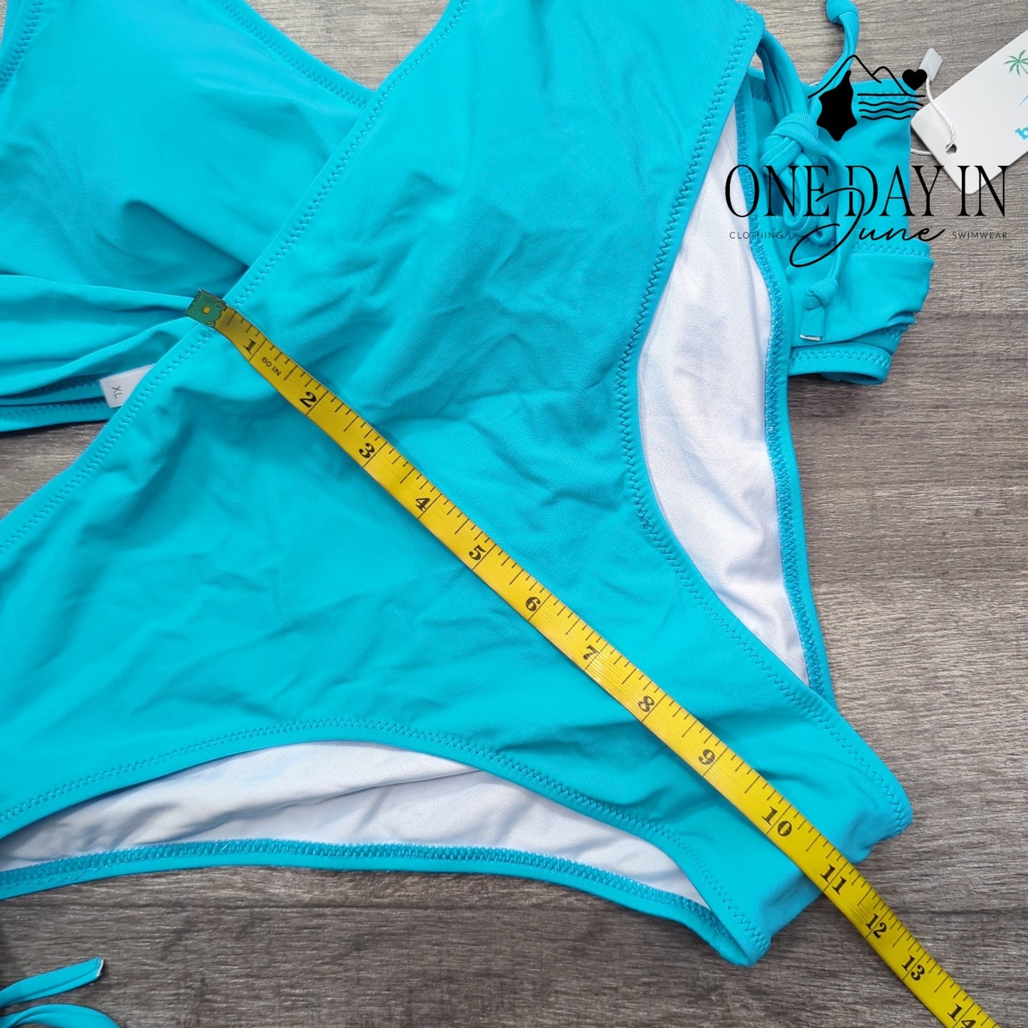 Beachsissi Twist Front High Waist Bikini Swimsuit Size XL