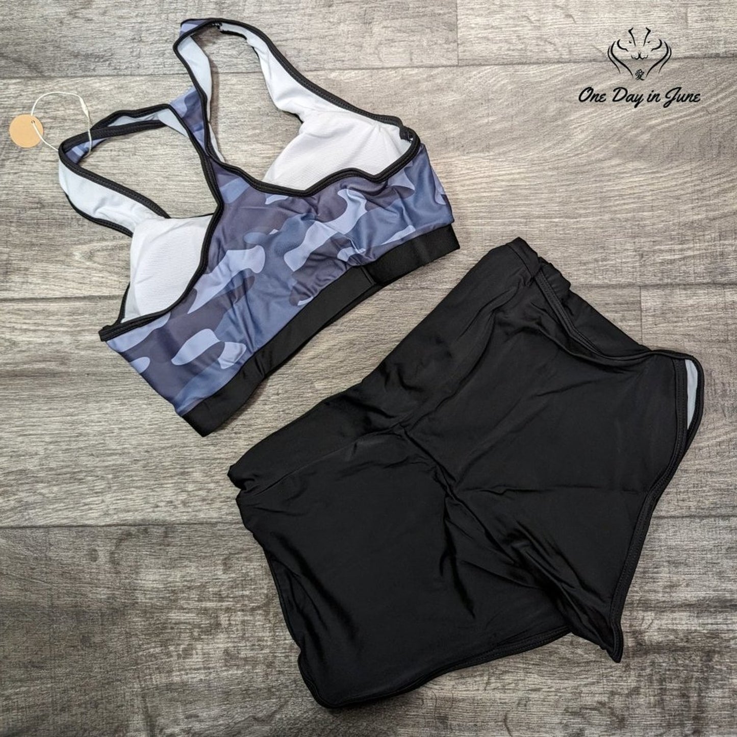 ODIJ Racerback Crop Top Boy Short Bikini Size S