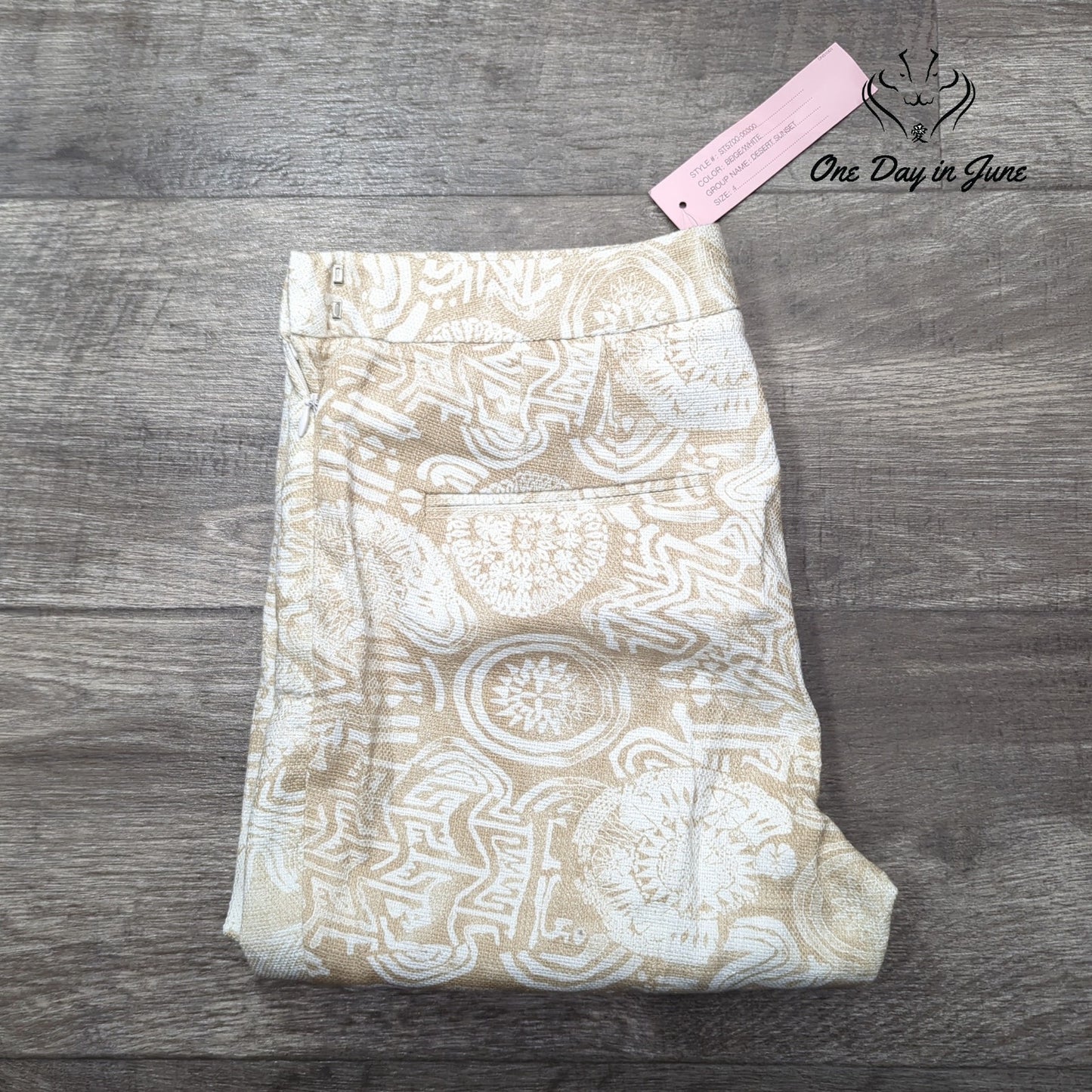 Peck & Peck Desert Sunset Straight Leg Pants Size 4