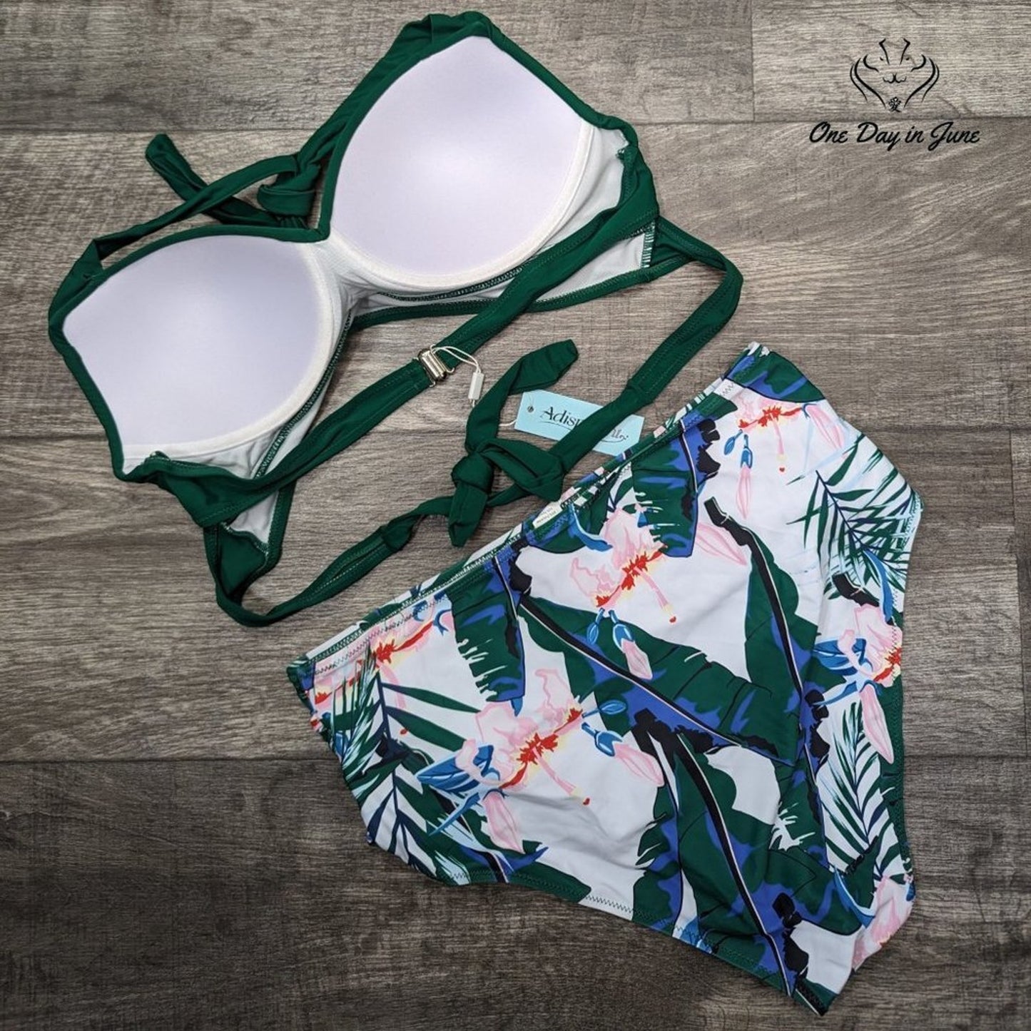 Adisputent High Waist Push Up Bikini Swimsuit Size L