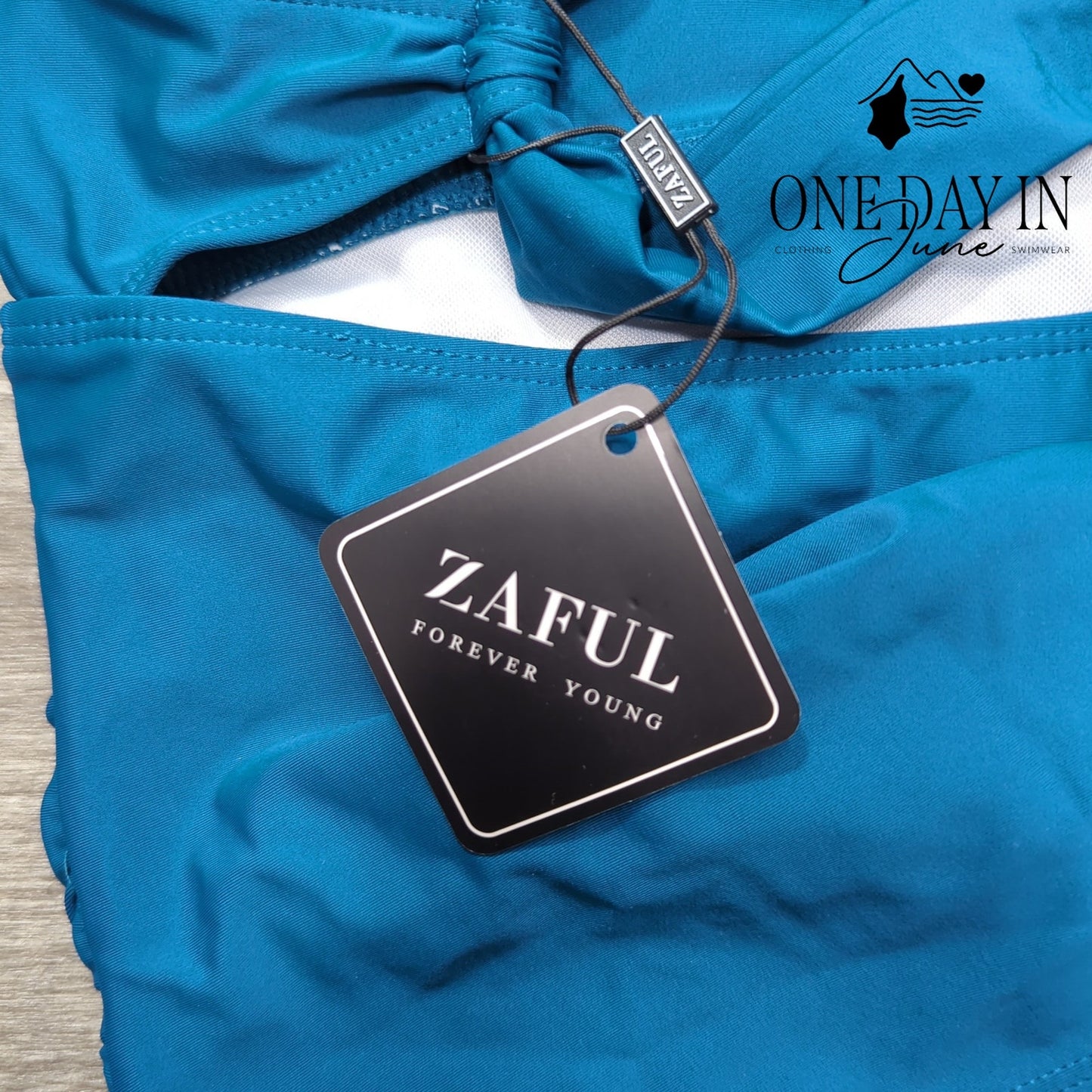 Zaful Tie Back Tannkini Swimsuit Size S