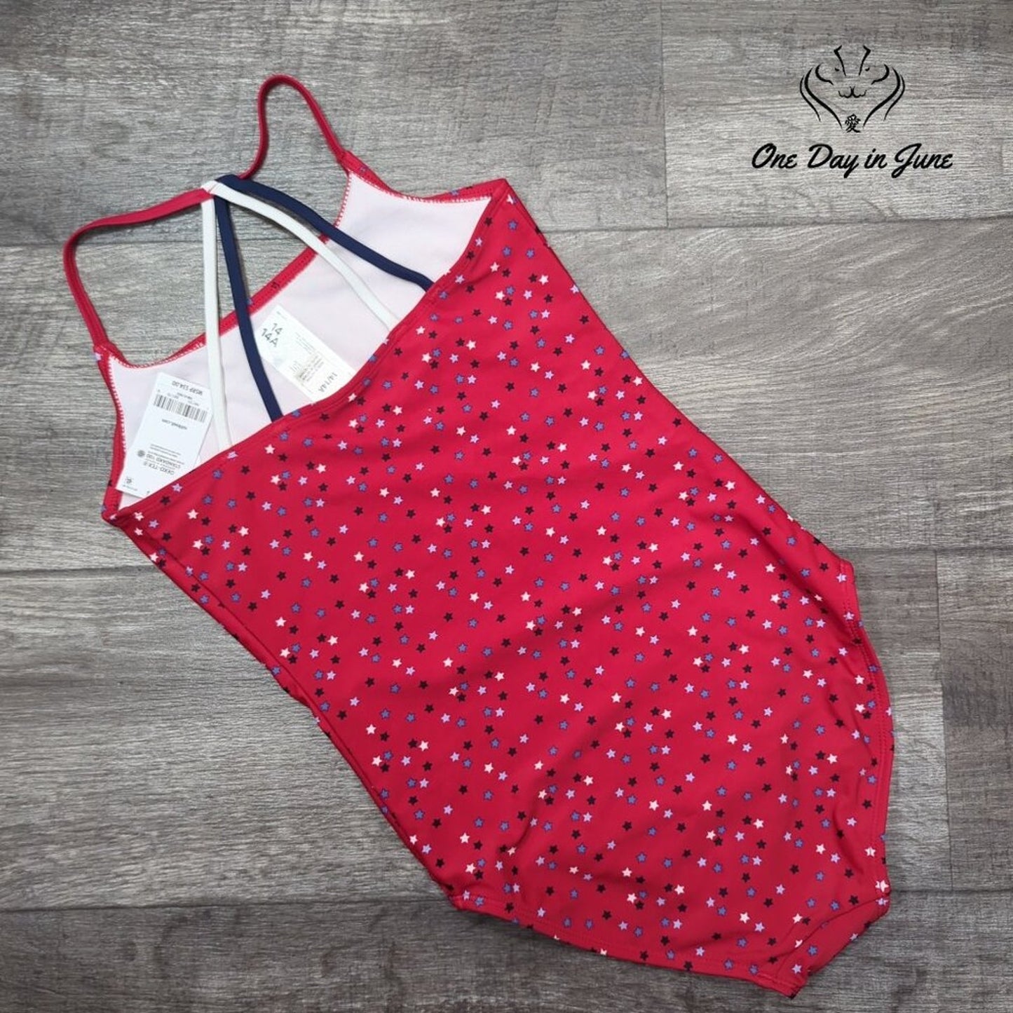 OshKosh UPF 50+ One Piece Simwsuit Size 14