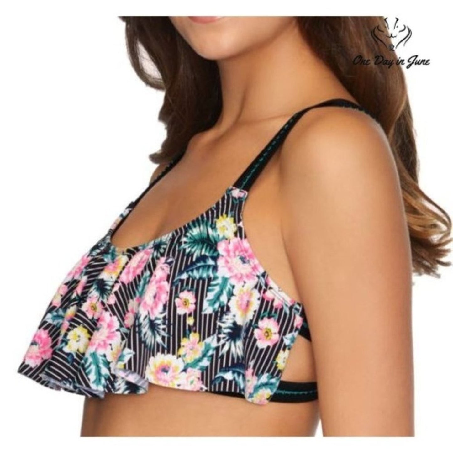Arizona Jean Co. Juniors Flounce Bikini Top Size XL