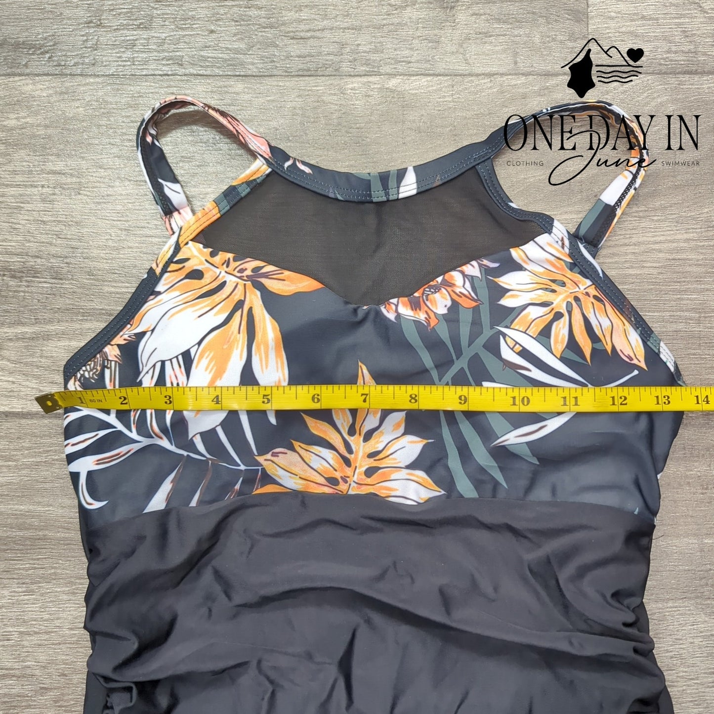 CharmLeaks High Neck Mesh One Piece Swimsuit Size M