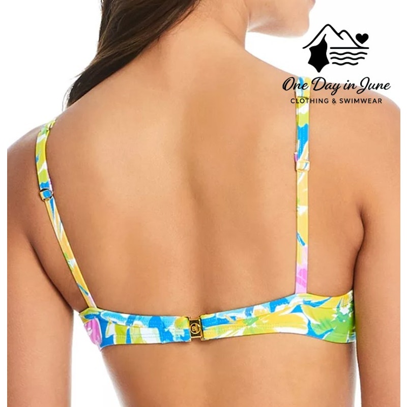Bleu Rod Beattie Floral Molded Cup Bikini Top Size 6