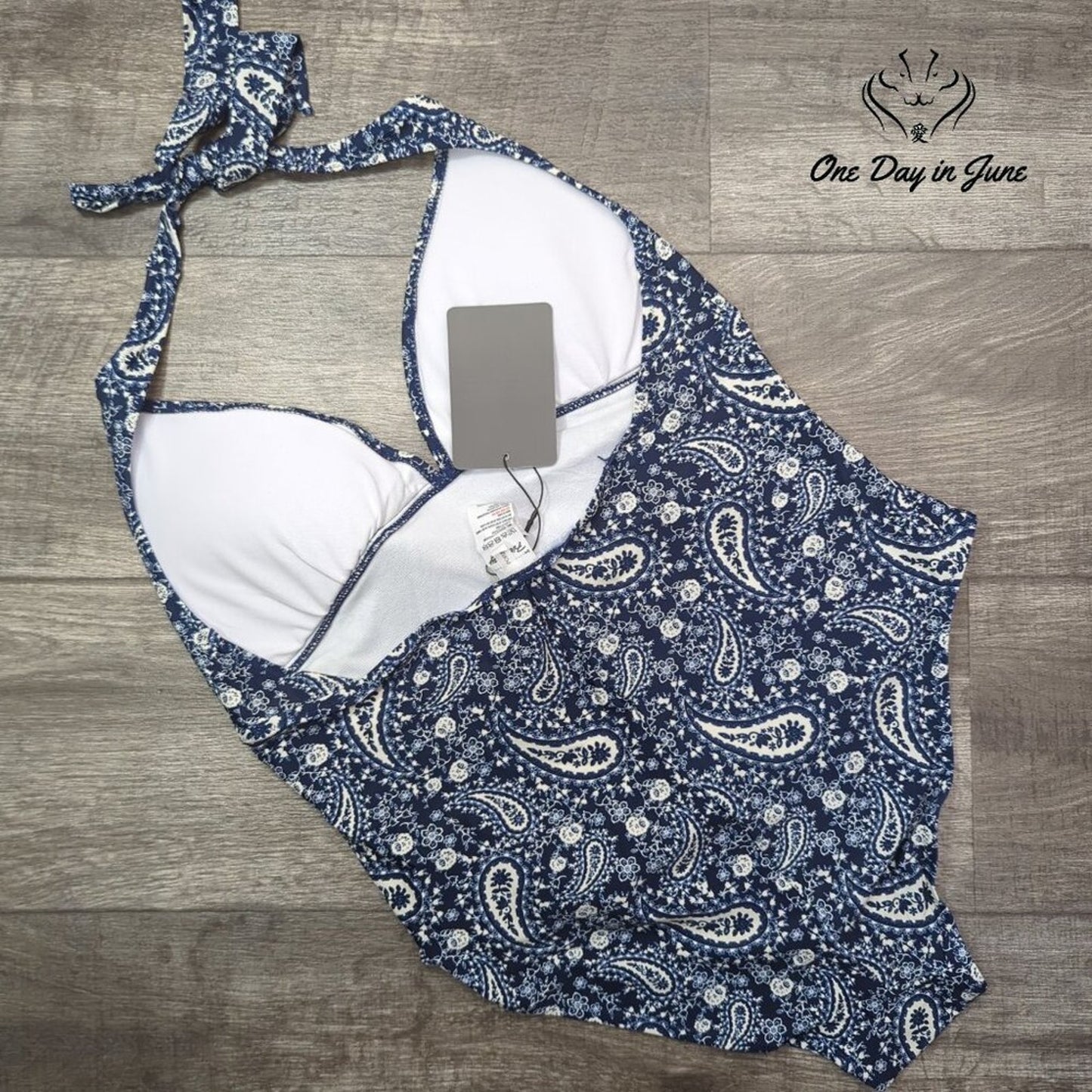 Firstway Halter Padded Tummy Control One Piece Swimsuit Size XL