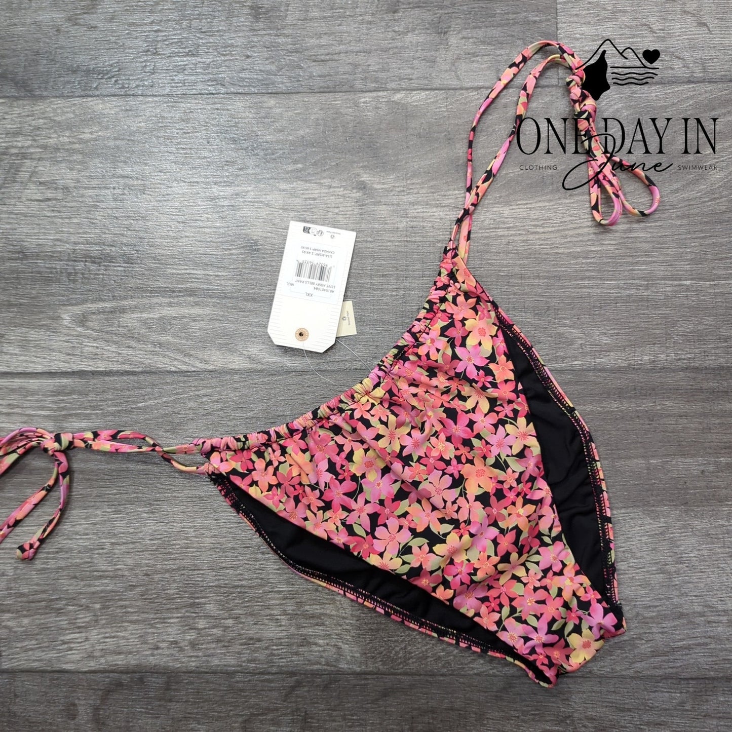 Billabong Love Army Bells Tie Side Bikini Bottom Size XXL