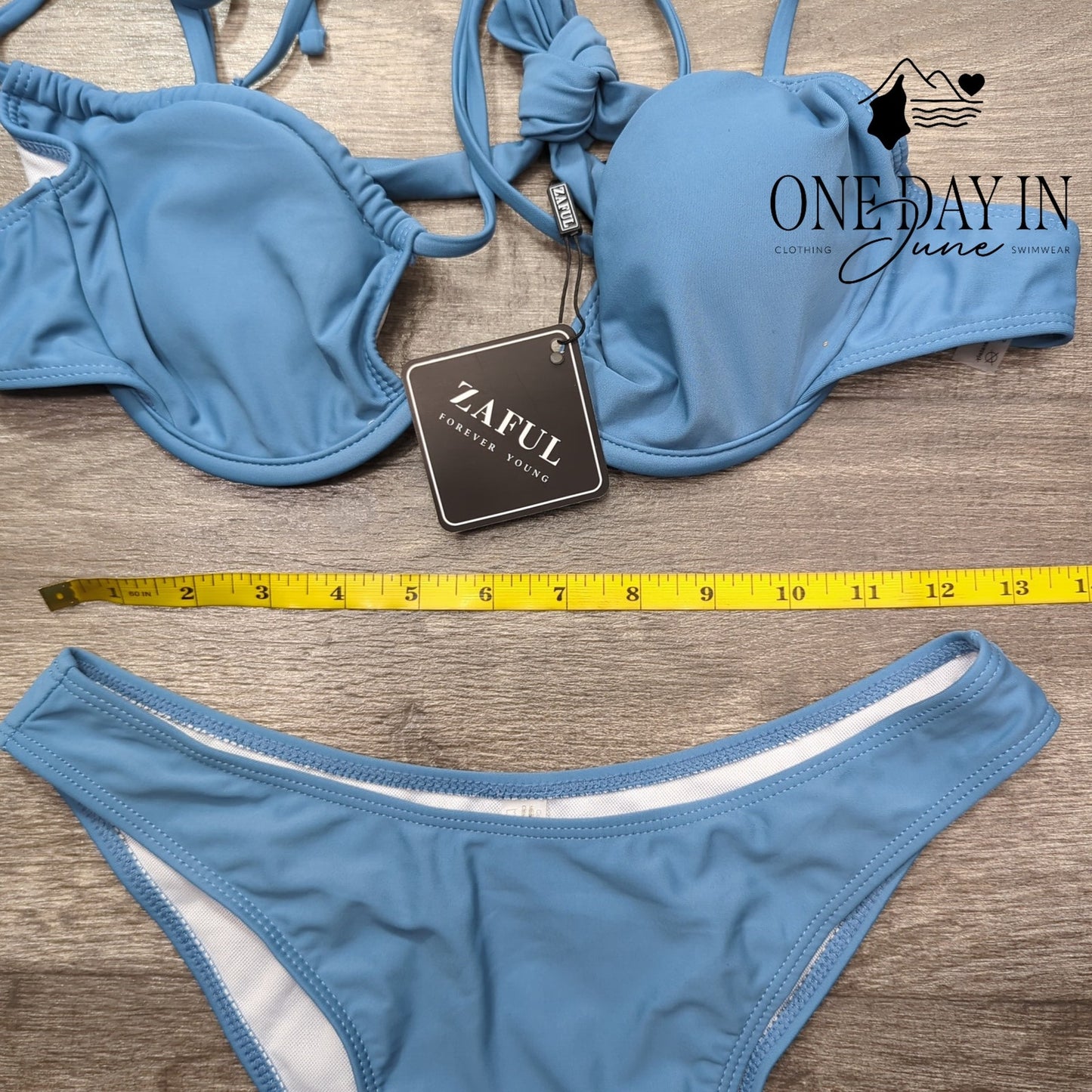 Zaful Underwire Tie Back Bikini Swimsuit Size S