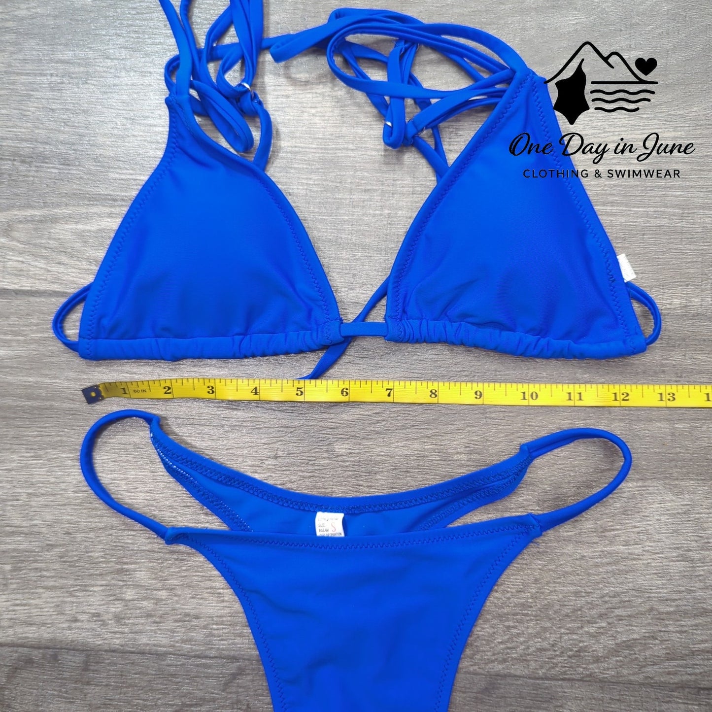 Charmleaks Thong Tie Back Triangle Bikini Swimsuit Size S