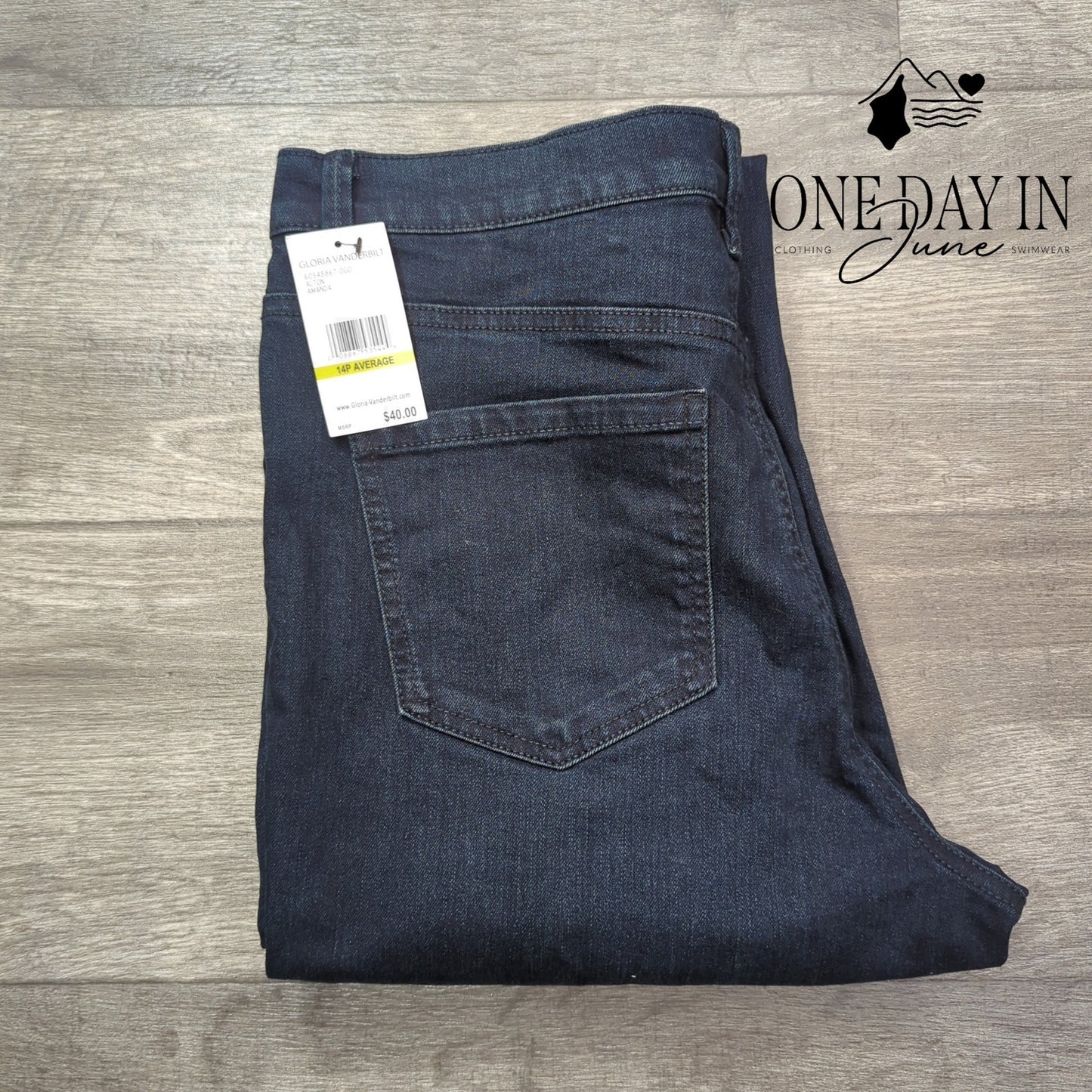 Gloria Vanderbilt Petite Classic Rise Tapered Leg Jeans Size 14P