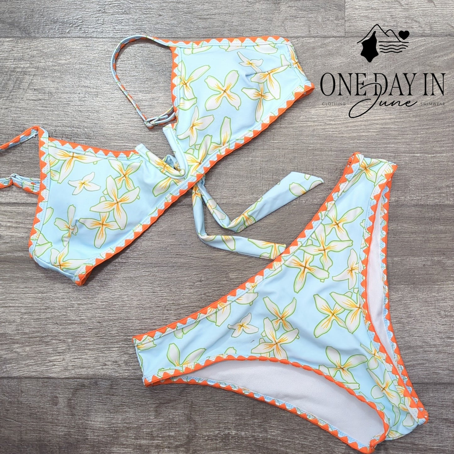Zaful V Wire Tie Back Bikini Swimsuit Size S