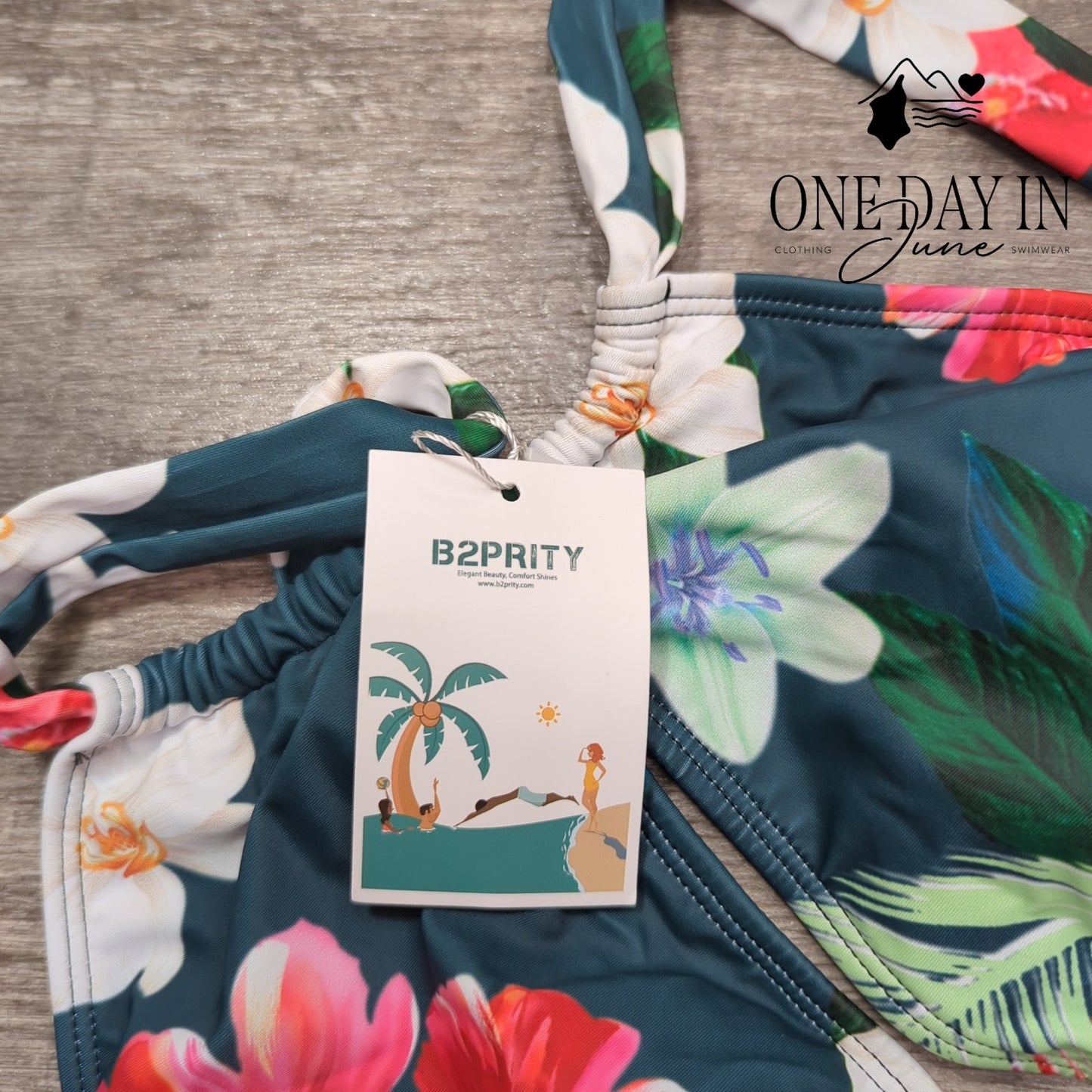 B2Prity High Neck Tummy Control one Piece Swimsuit Size L