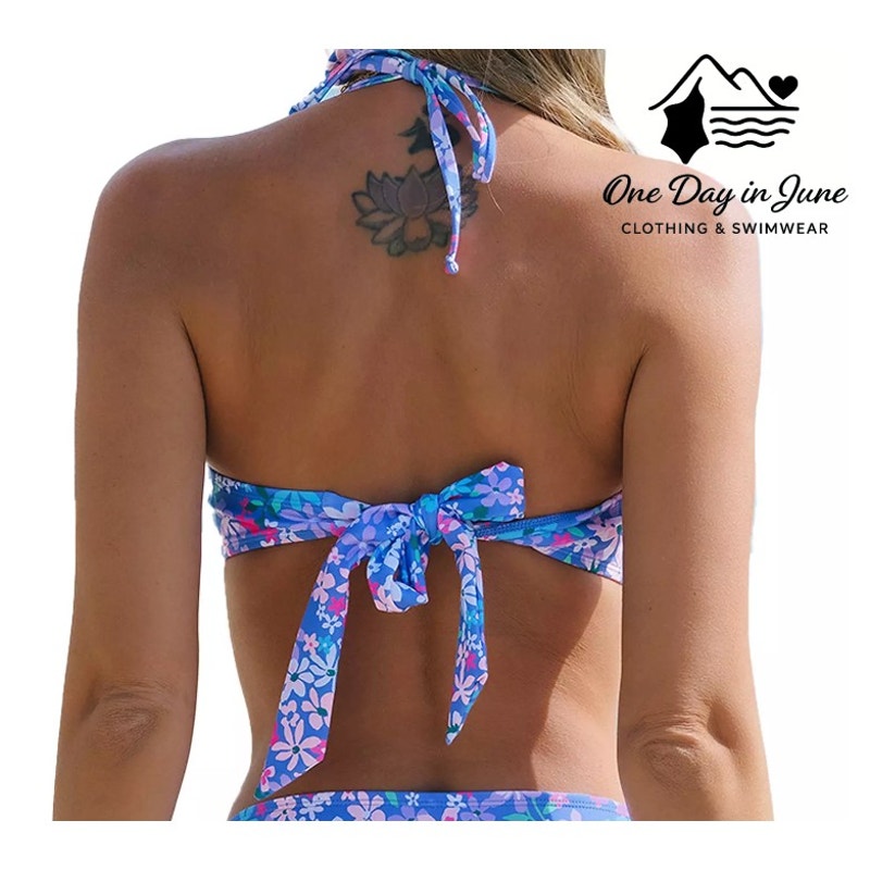 Cupshe Tie Back Smocked Bikini Swimsuit Size L