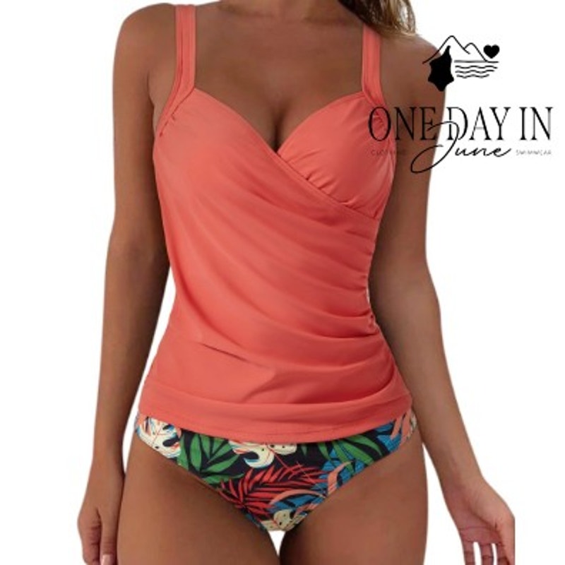 Suuksess Halter Cross Front Tankini Swimsuit Size L
