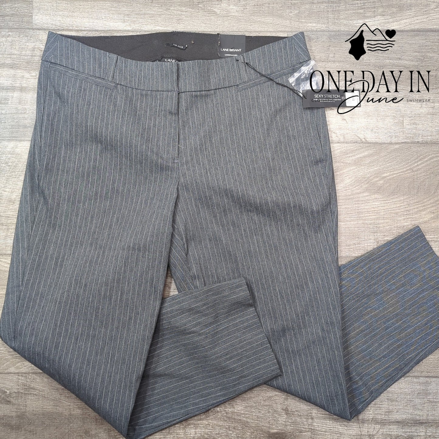 Lane Bryant The Allie Pin Striped Ankle Pants Size 18