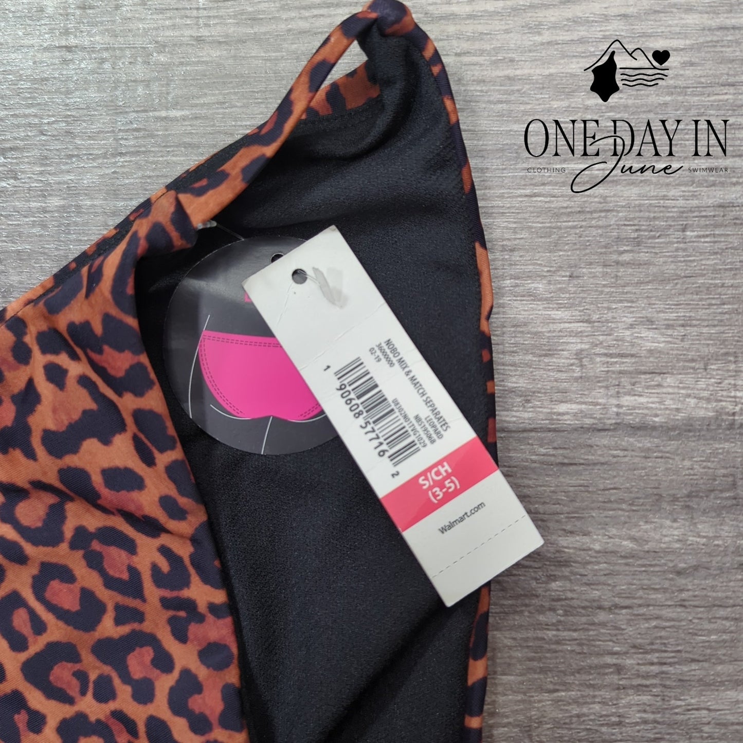 No Boundaries Moderate Coverage Leopard Bikini Bottom Size S