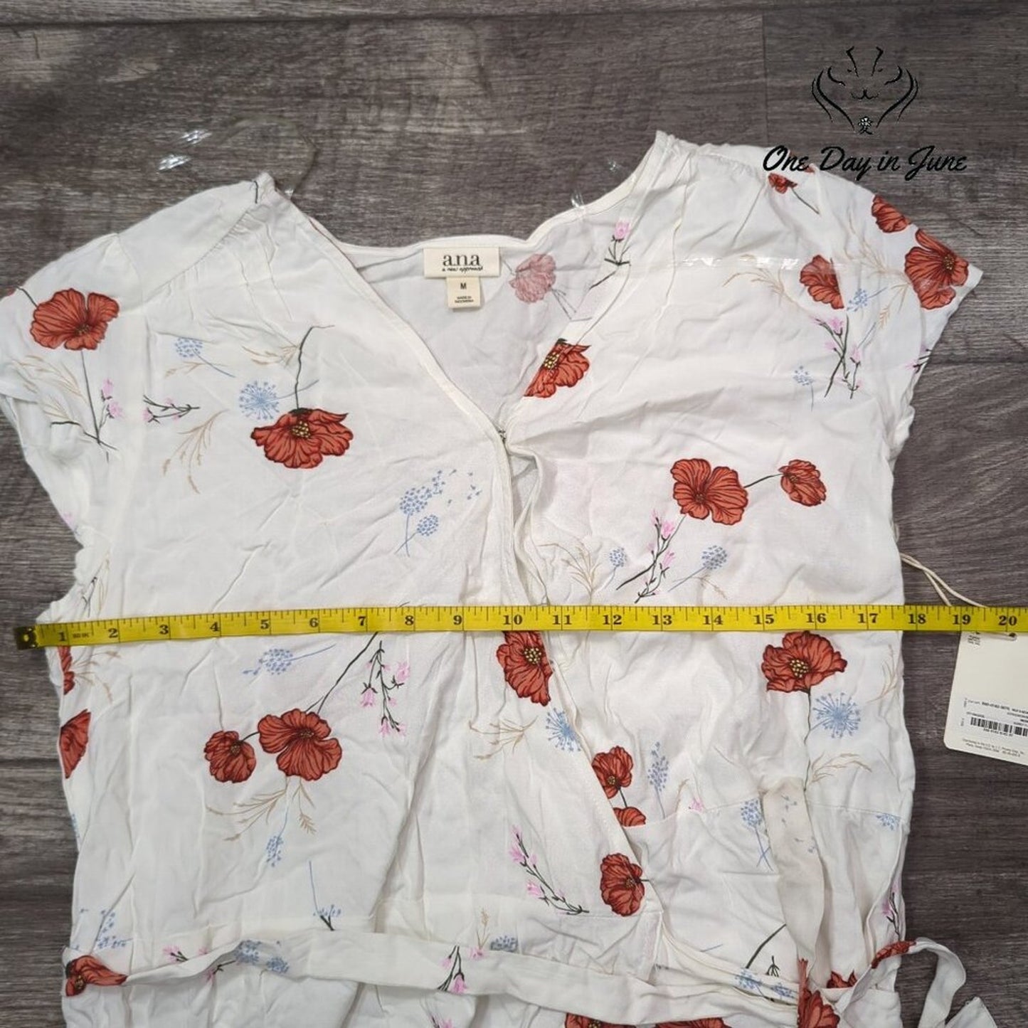 a.n.a Short Sleeve Tie Summer Dress Size M