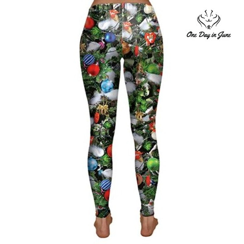 Cocoleggings Christmas Ornaments Leggings Fits size S-M