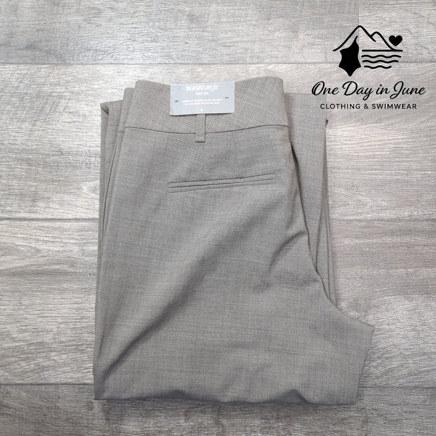 Ann Taylor Signature Fit Wool Wide Leg Pants Size 8