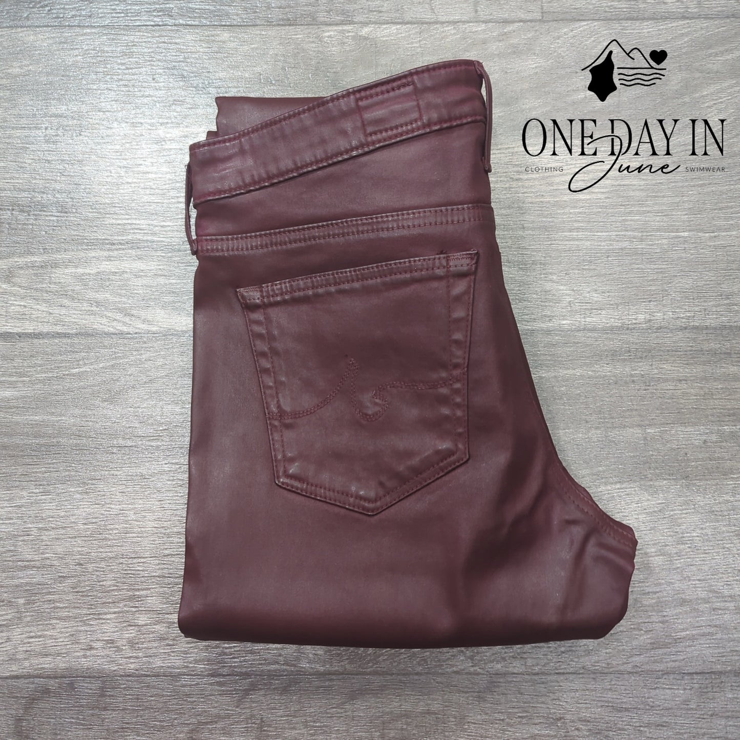 Adriano Goldschmied The Legging Ankle Faux Leather Jeans Size 27 (4)