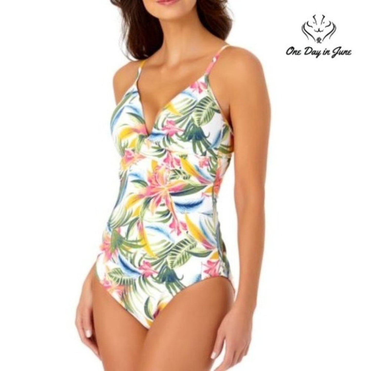 Liz Claiborne Tropical One Piece Size 18