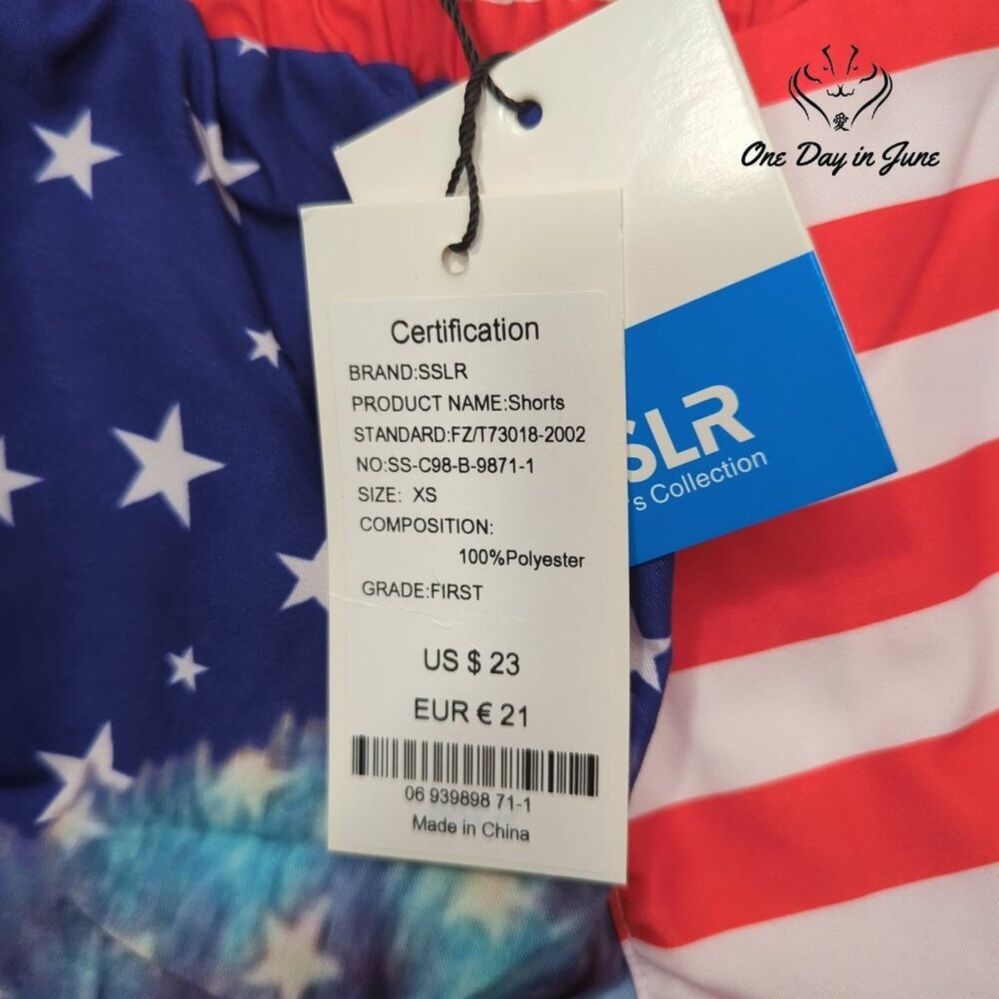 SSLR Boys American Flag Board Shorts Size XS