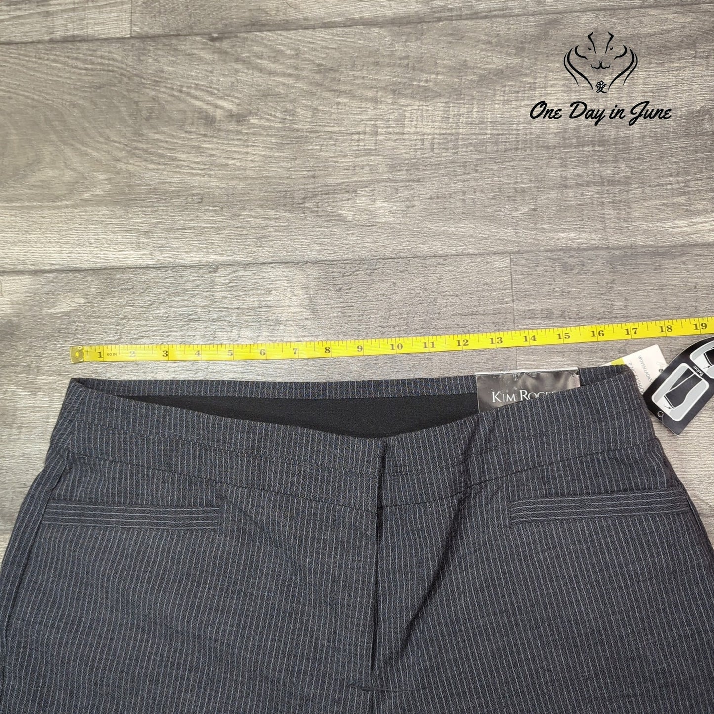 Kim Rogers Pin Stripe Straight Leg Dress Pants Size 14