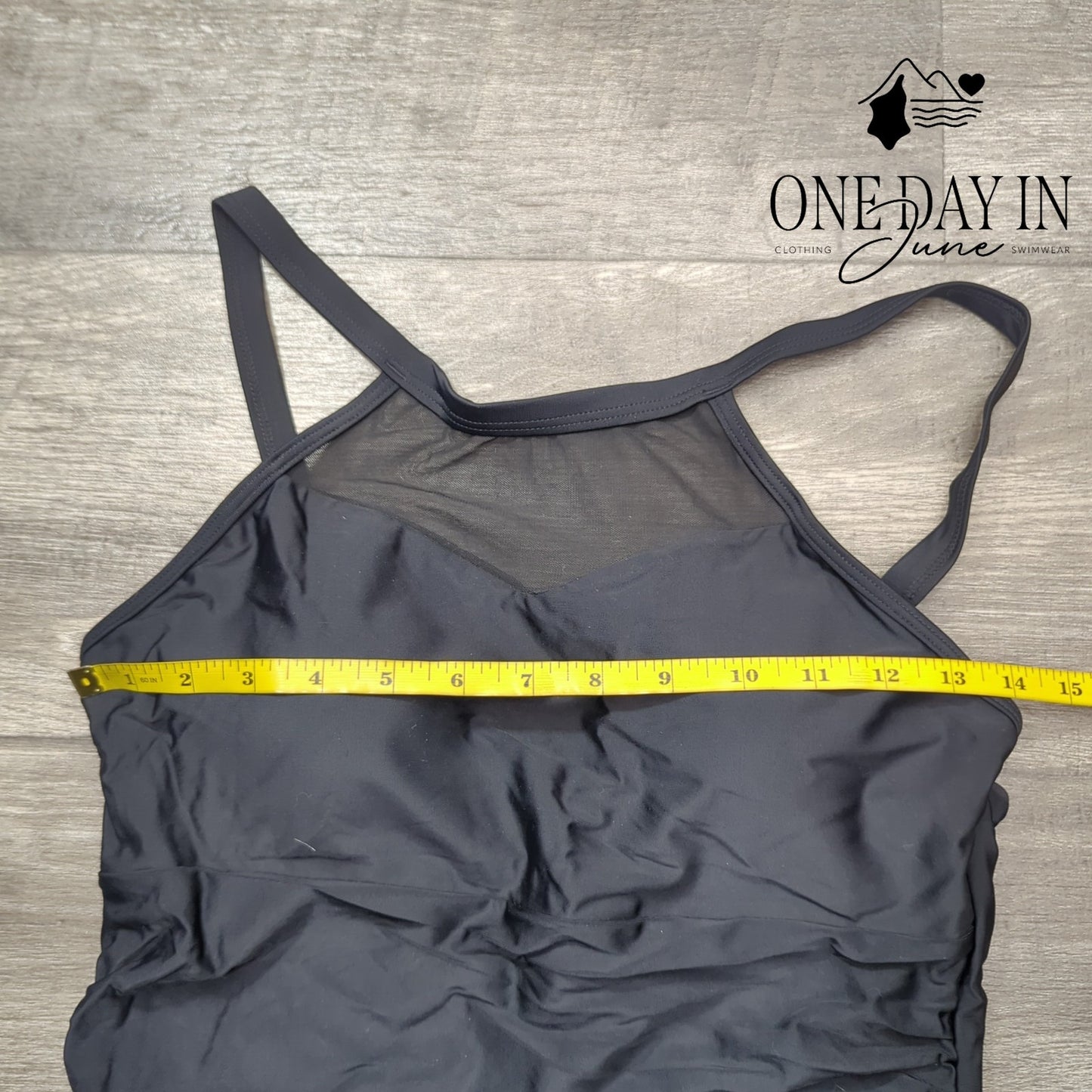 Suuksess High Neck Mesh One Piece Swimsuit Size L