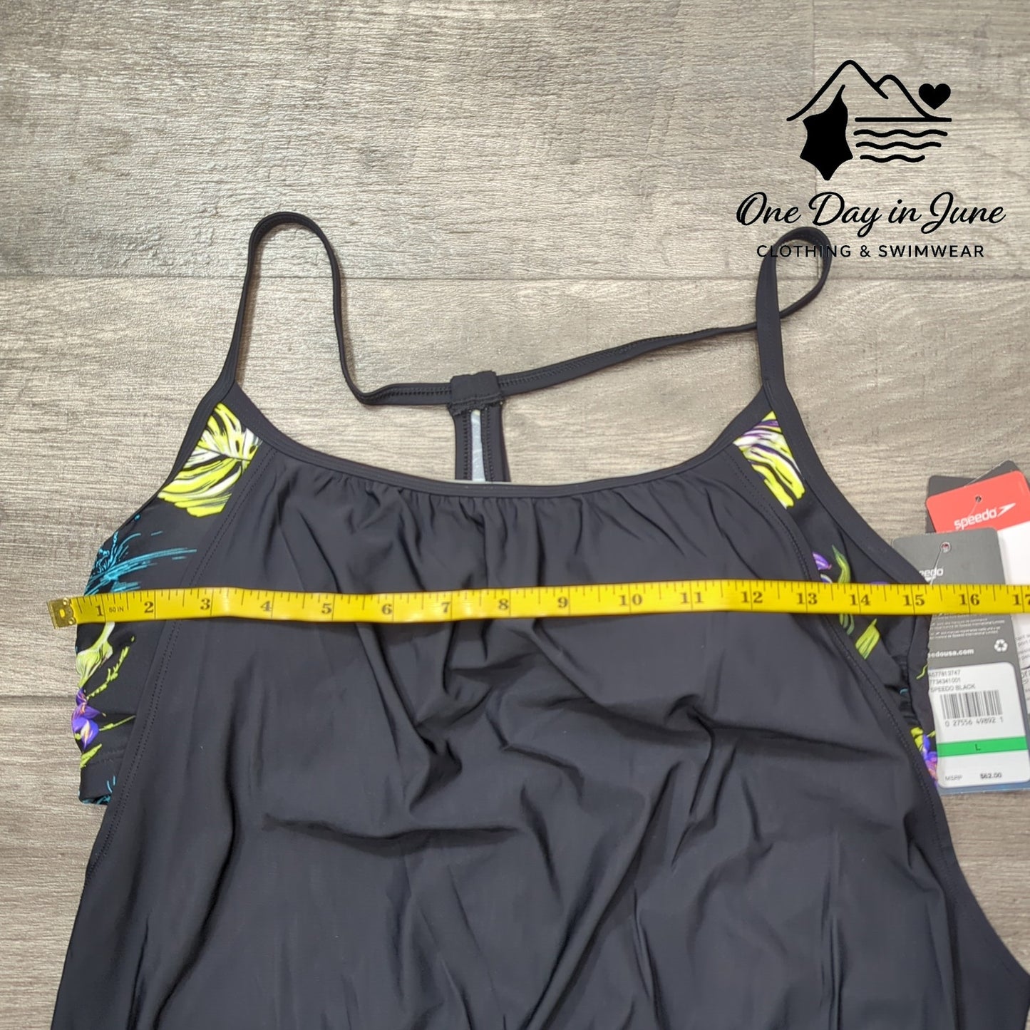 Speedo Racerback Double Up Tankini Top Size L