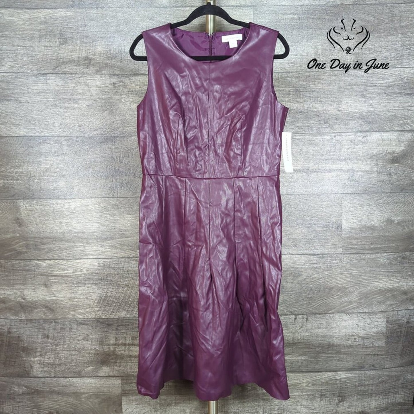 Liz Claiborne Sleeveless Faux Leather Dress Size 10