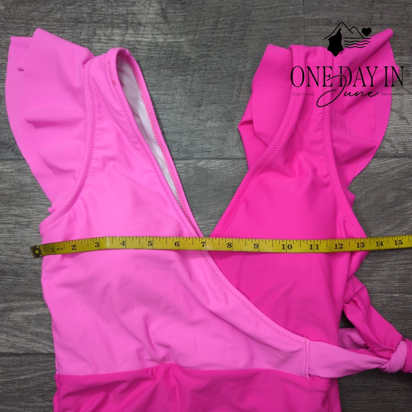 Blooming Jelly Ruffle Shoulder Tummy Control One Piece Swimsuit Size S